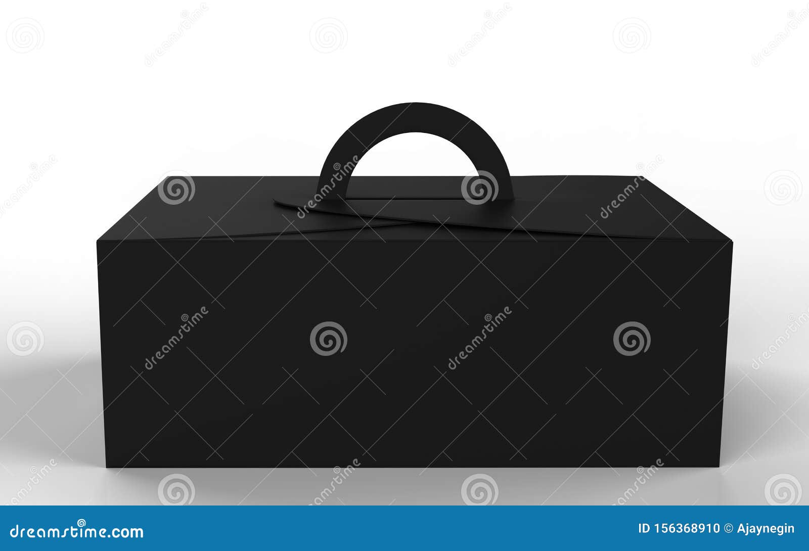 Download Gift Packaging Box With Handle Mock Up Stock Illustration ...