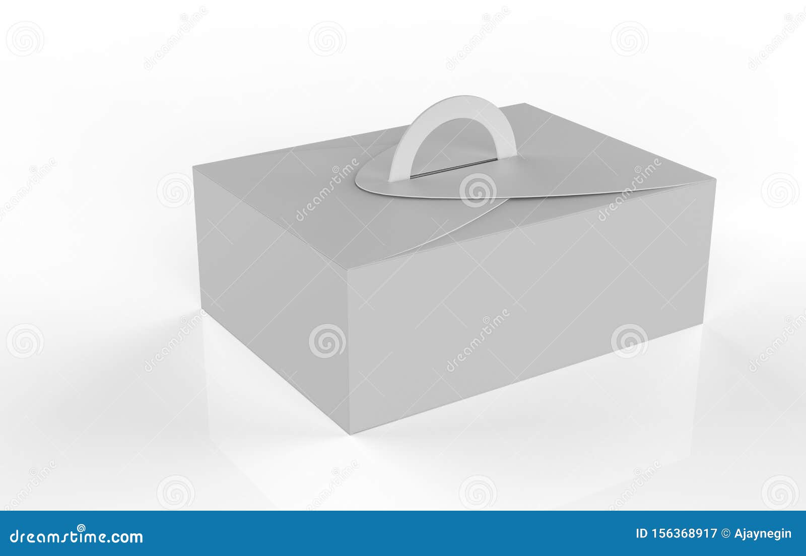 Download Gift Packaging Box With Handle Mock Up Stock Illustration ...
