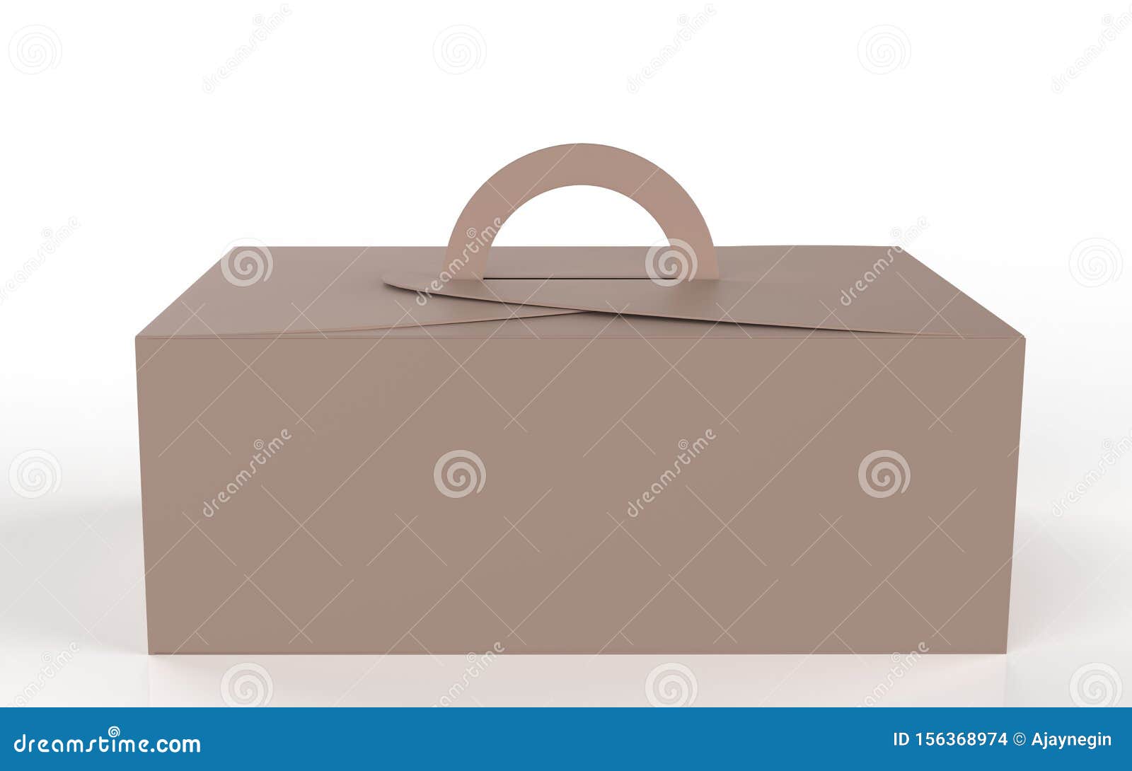 Download Gift Packaging Box With Handle Mock Up Stock Illustration ...
