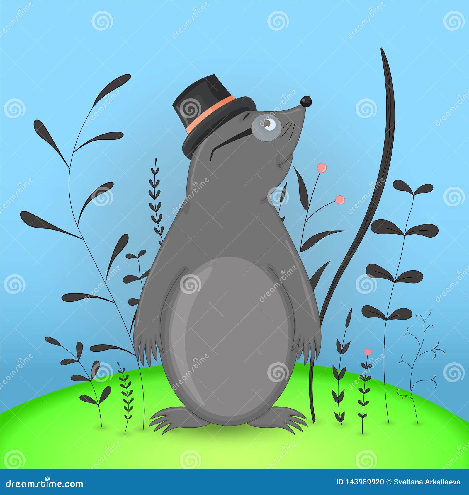 Cartoon Mole With Dark Glasses | CartoonDealer.com #12688275