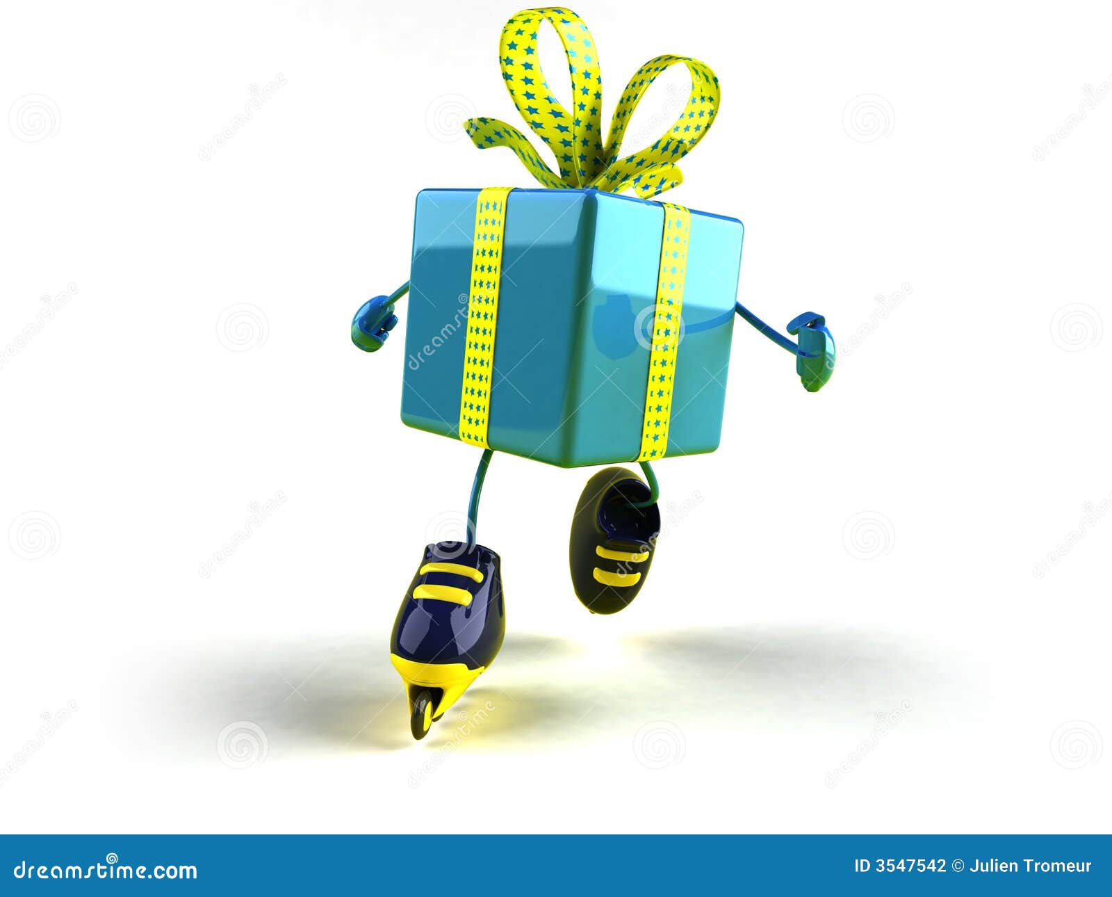 Gift roller blading stock illustration. Illustration of santa 3547542