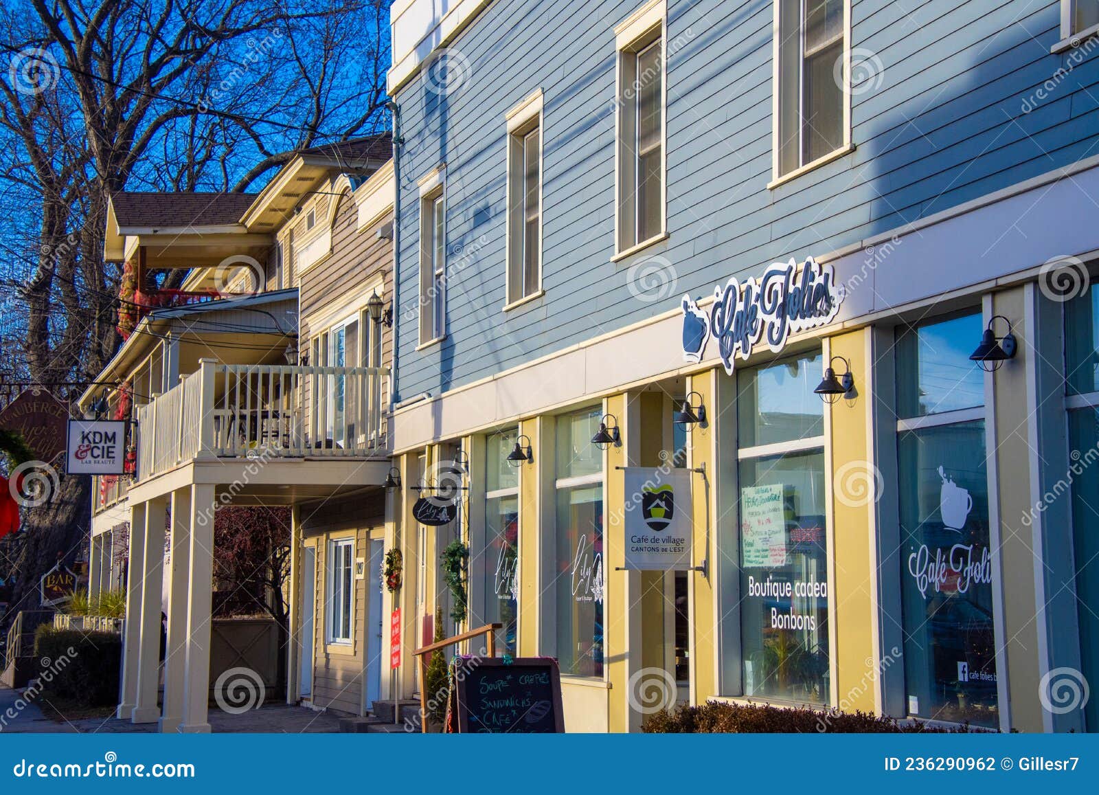 Gift Store in an Old Building of Ayer`s Cliff Editorial Photography