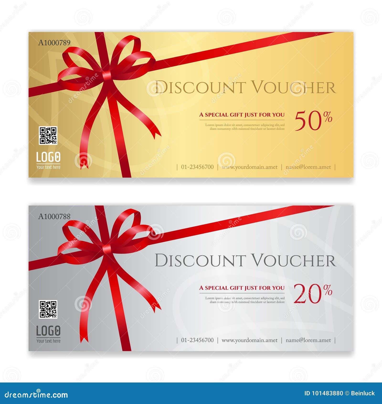 gift voucher, certificate or discount card template for promo co