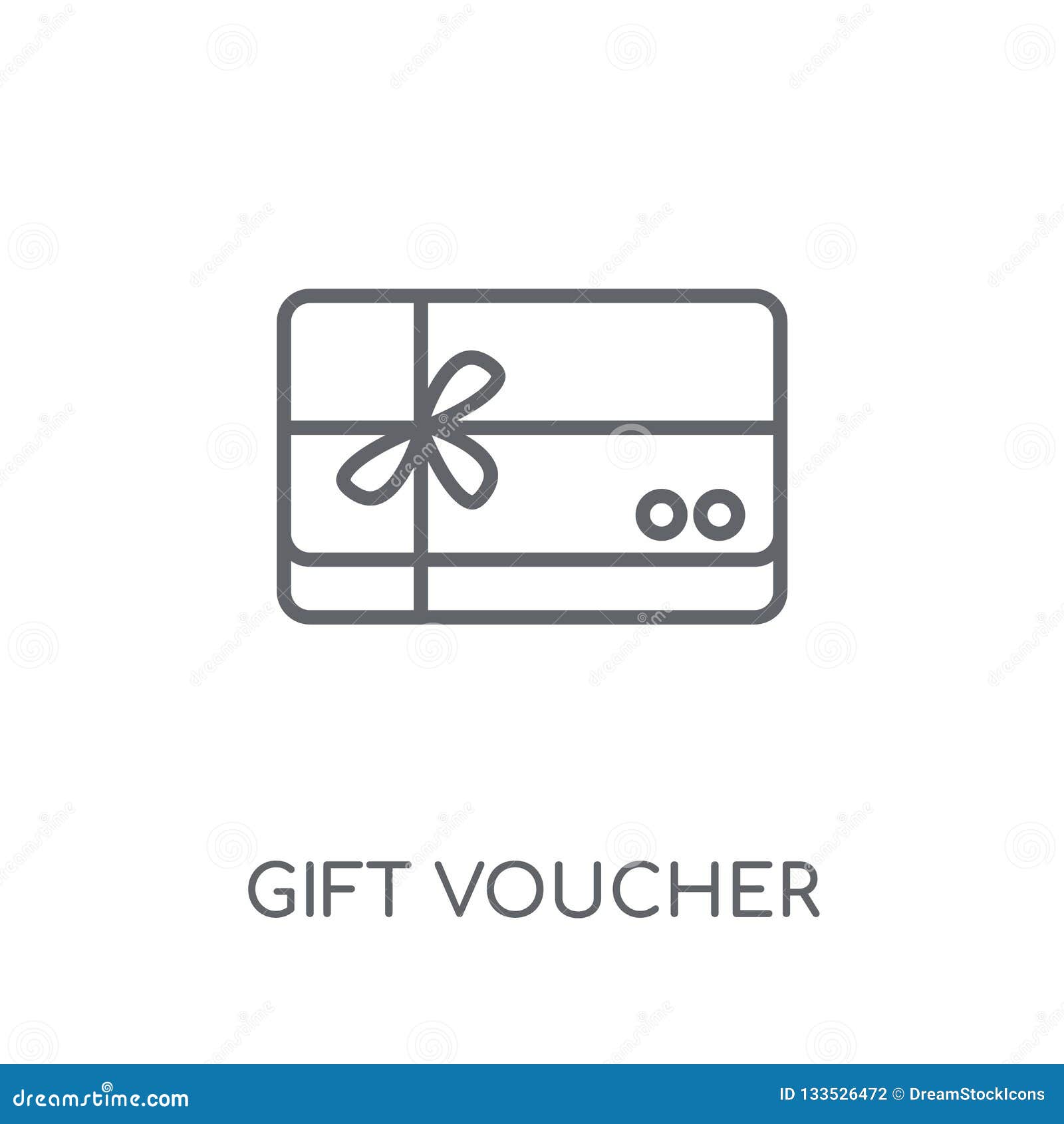 Gift Voucher Linear Icon. Modern Outline Gift Voucher Logo Conce Stock