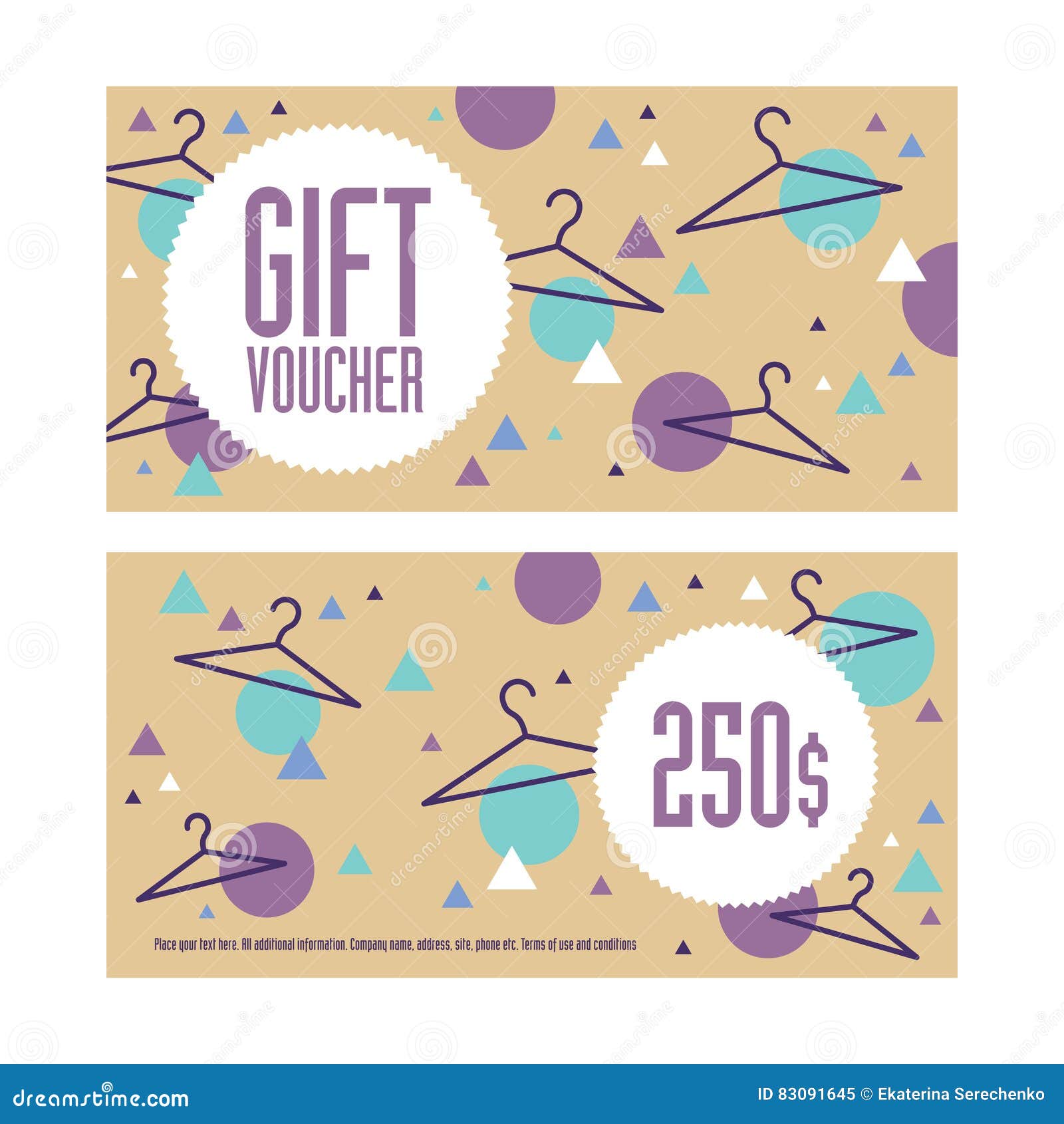 Gift Voucher Template. Both Sides. Envelope Size Stock