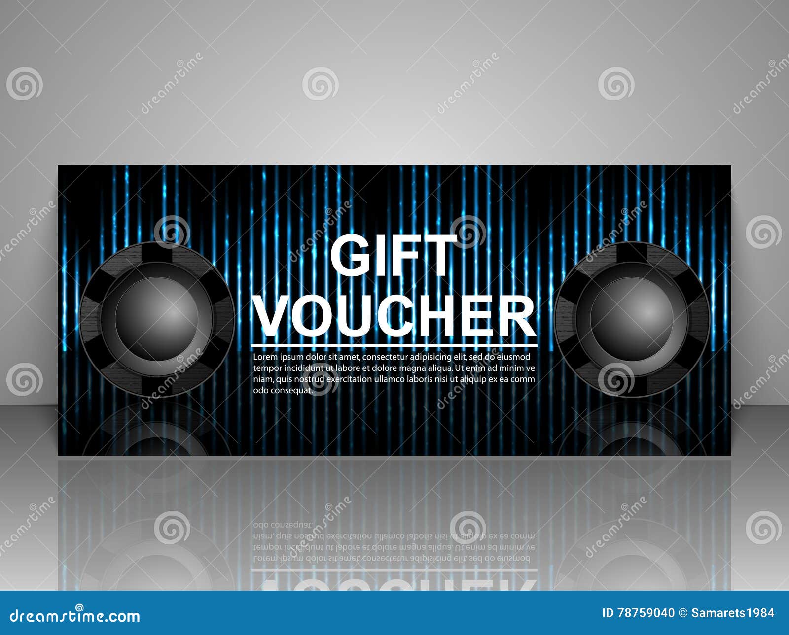 Gift Voucher Template. Party Stock Vector Illustration of