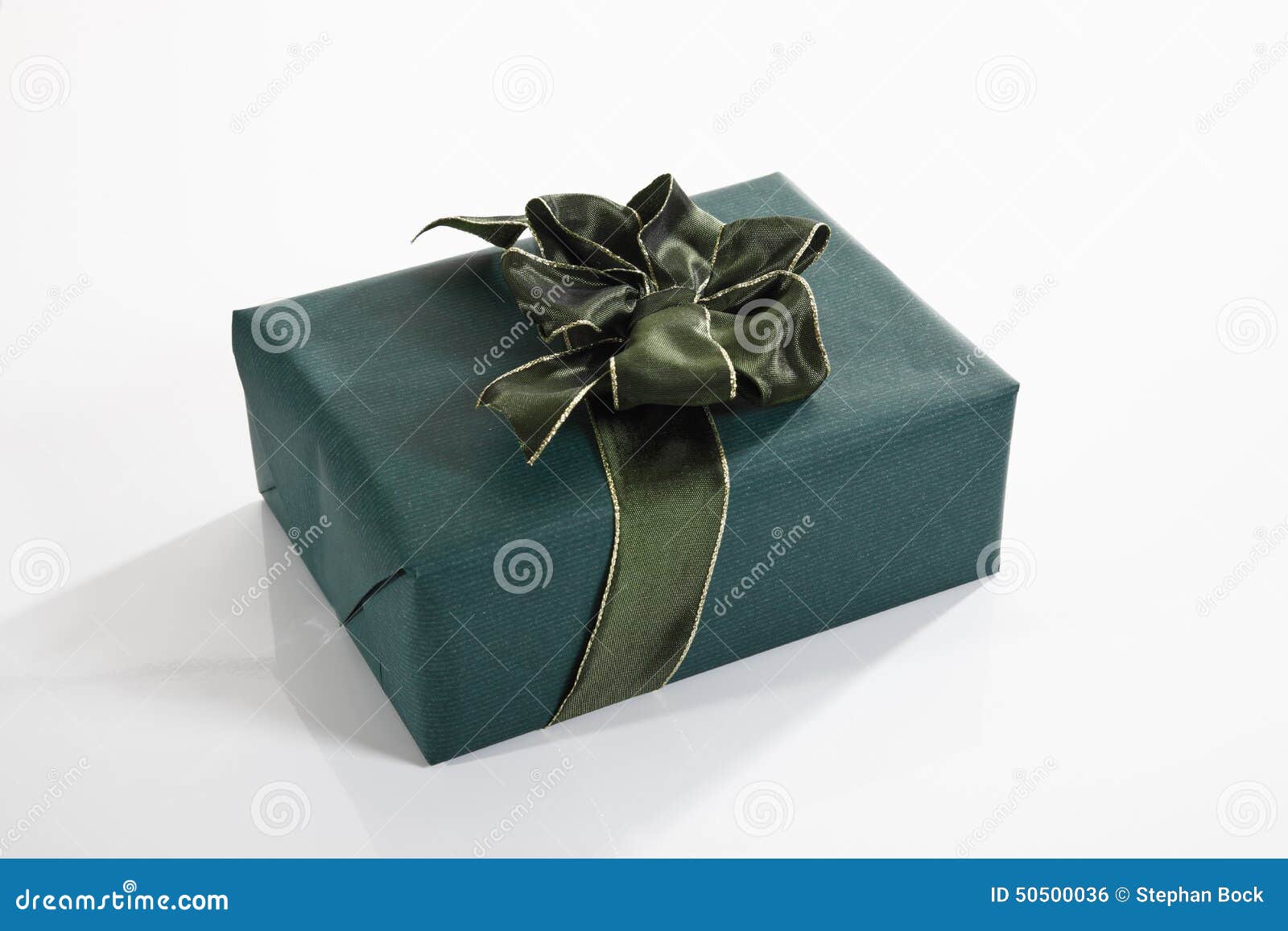 Gift Wrapped with Green Wrapping Paper Stock Photo Image of wedding