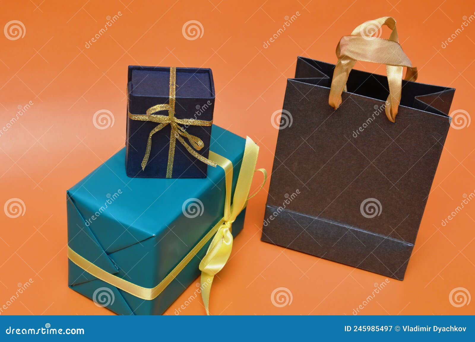 Gift wrapping and boxes stock image. Image of holiday 245985497
