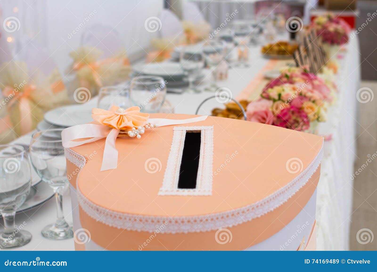 Giftbox with Decoration for Wedding Stock Image Image of decor