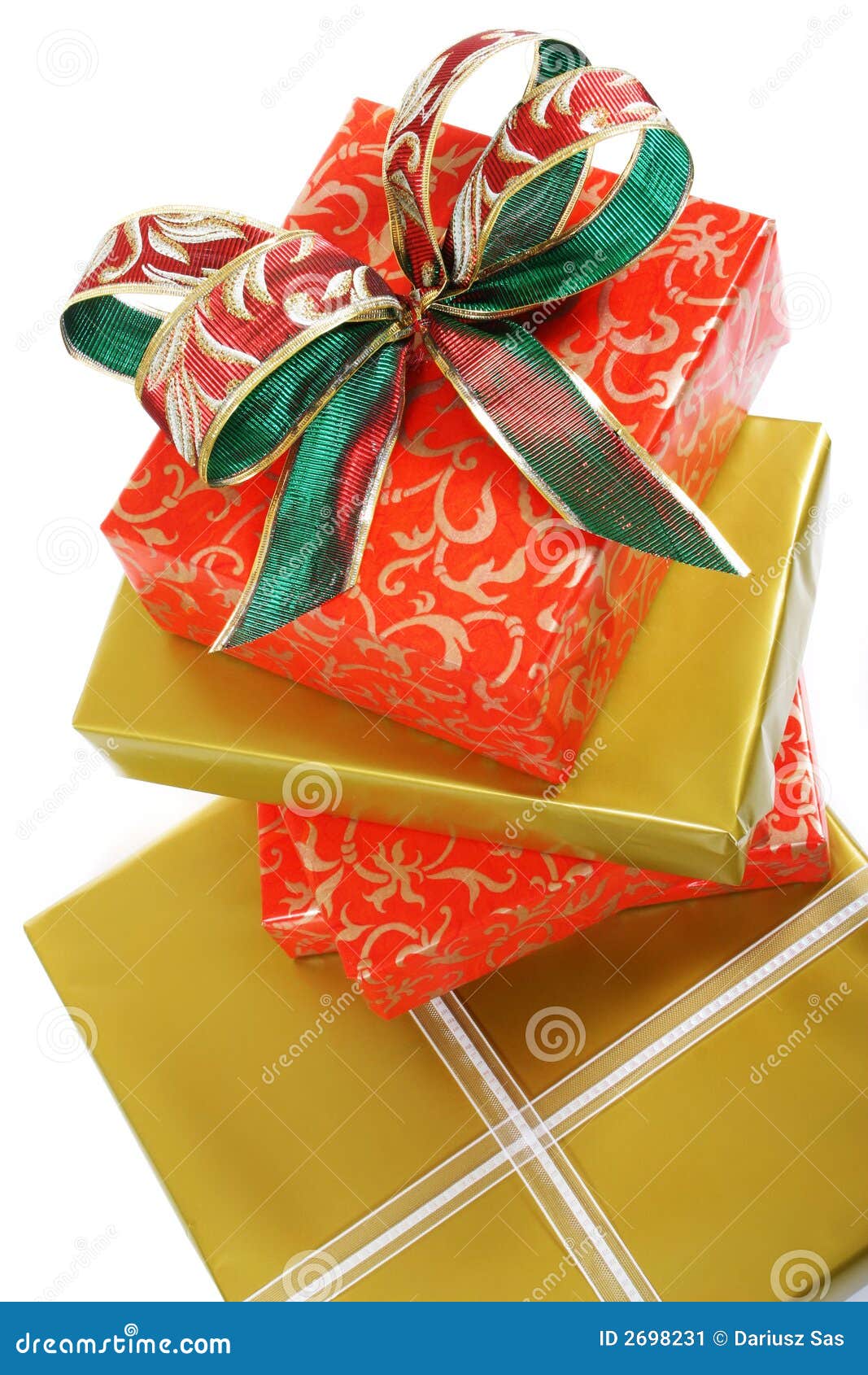 Gifts boxes stock image. Image of giveaway, give, gold 2698231