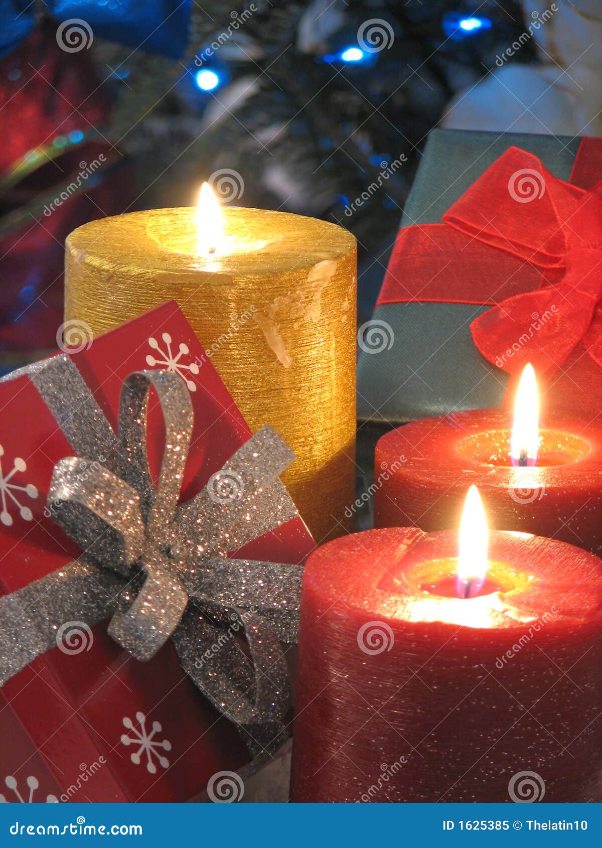 Gifts and Candles stock image. Image of ornament, decorative 1625385