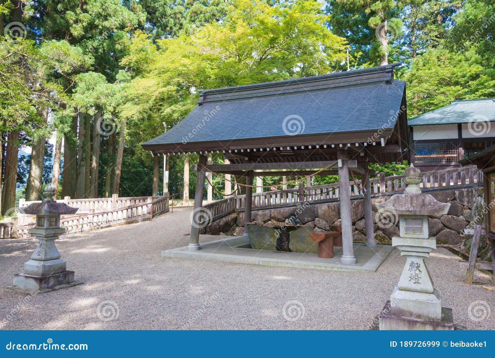 keta wakamiya shrine. a famous historic site in hida, gifu, japan