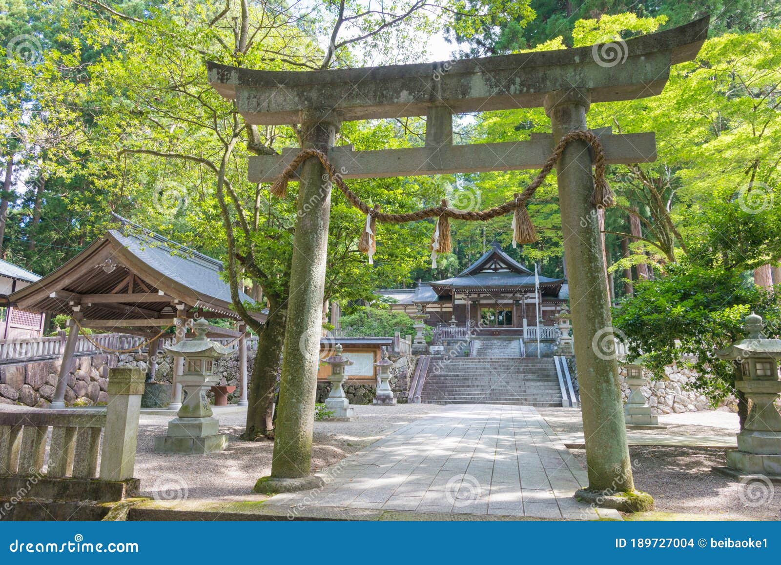 keta wakamiya shrine. a famous historic site in hida, gifu, japan