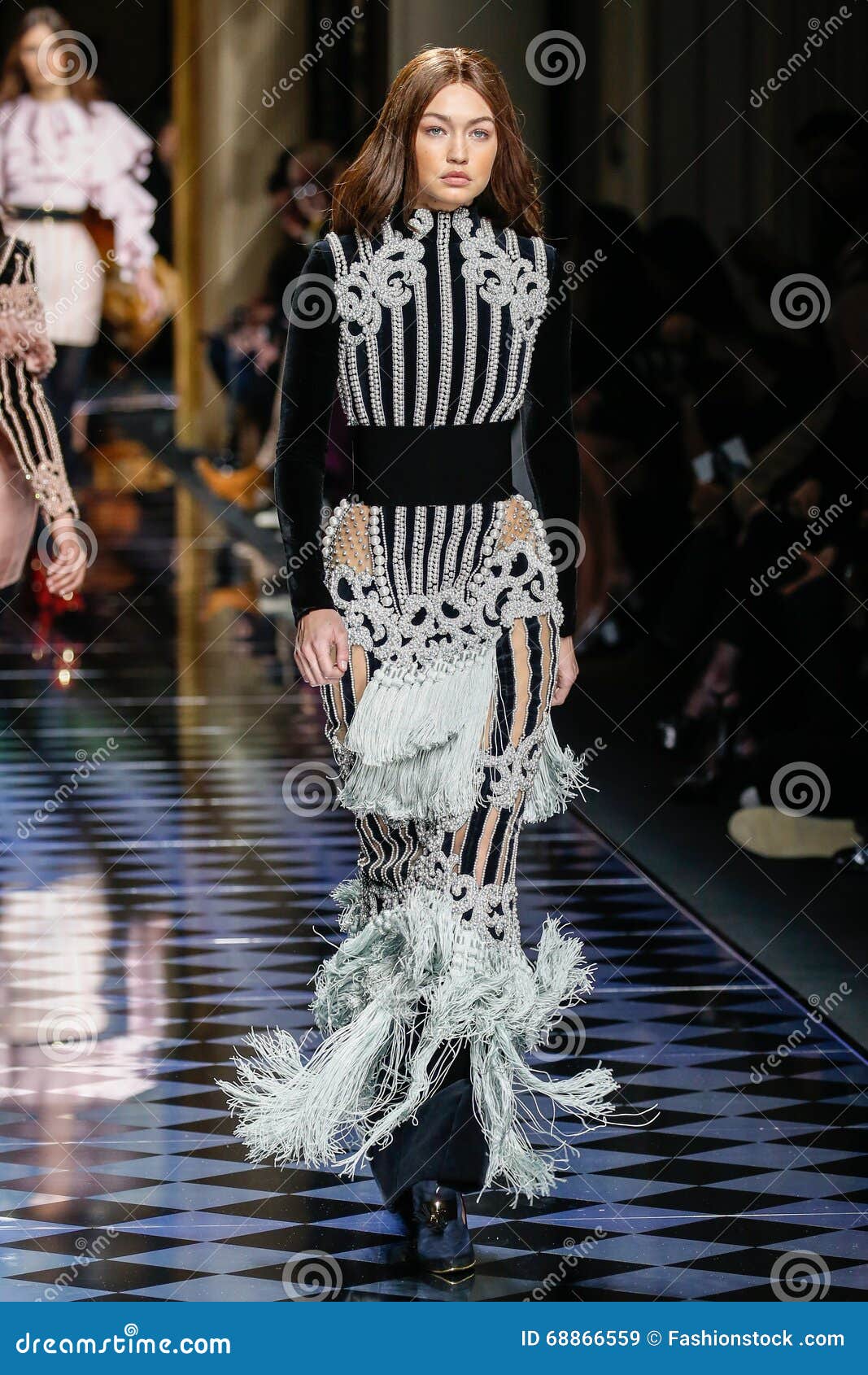 Gigi Hadid Walks the Runway during the Balmain Show Editorial Stock Image -  Image of female, girl: 68866559
