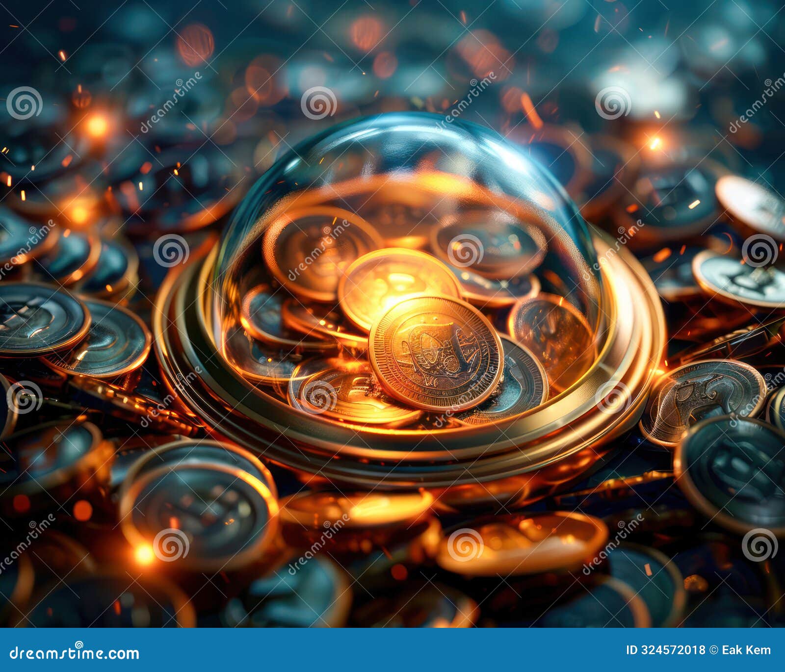 a gilded frame encasing ancient coins, izing historical opulence and the timelessness of wealth this image captures the