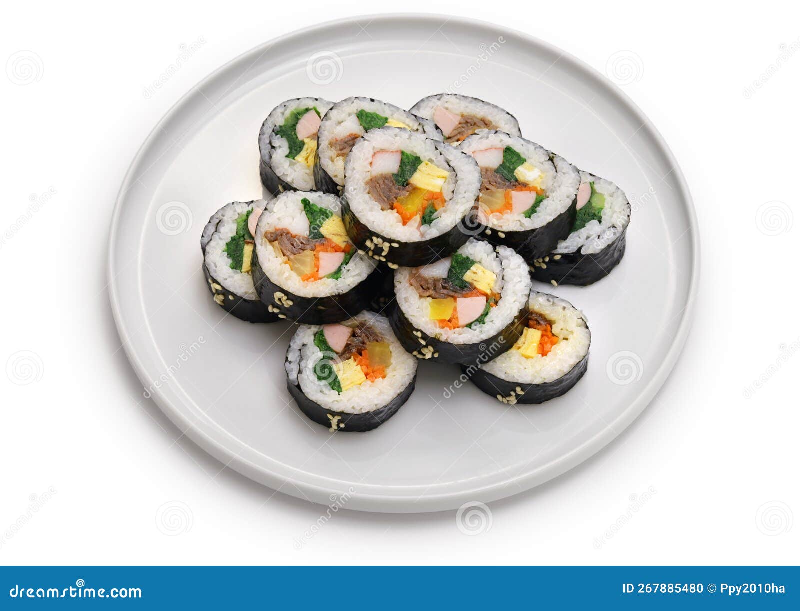 gimbap, a korean rice dish
