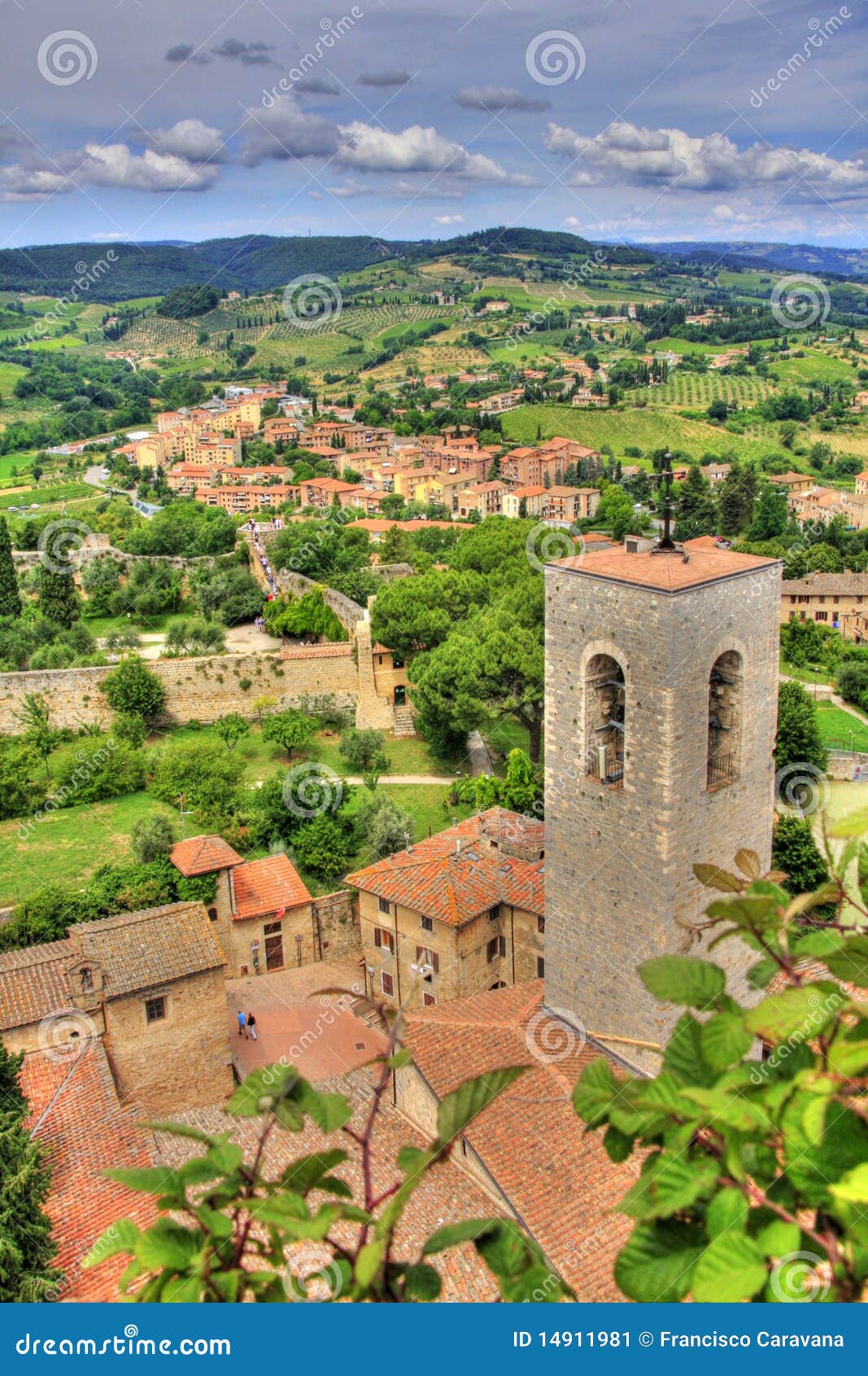 Gimignano Italy San Tuscany Obraz Stock - Obraz złożonej z dzwon ...