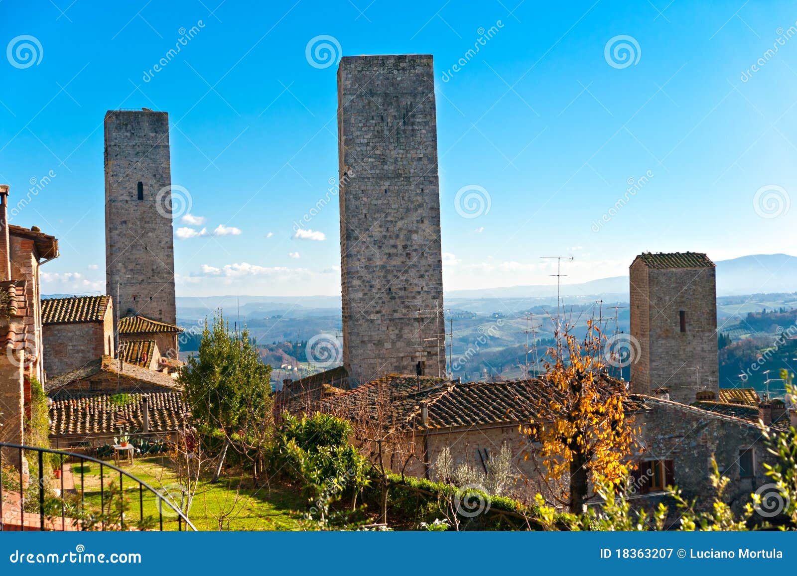 Gimignano Italy San Tuscany Widok Obraz Stock - Obraz złożonej z ...