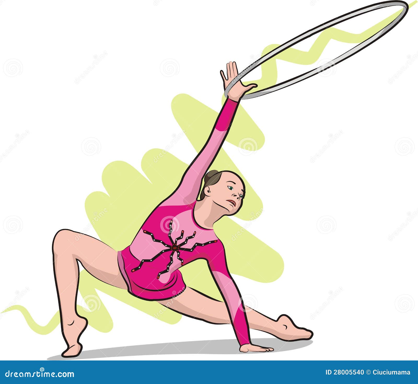 Gimnasia rítmica - aro ilustración del vector. Ilustración de