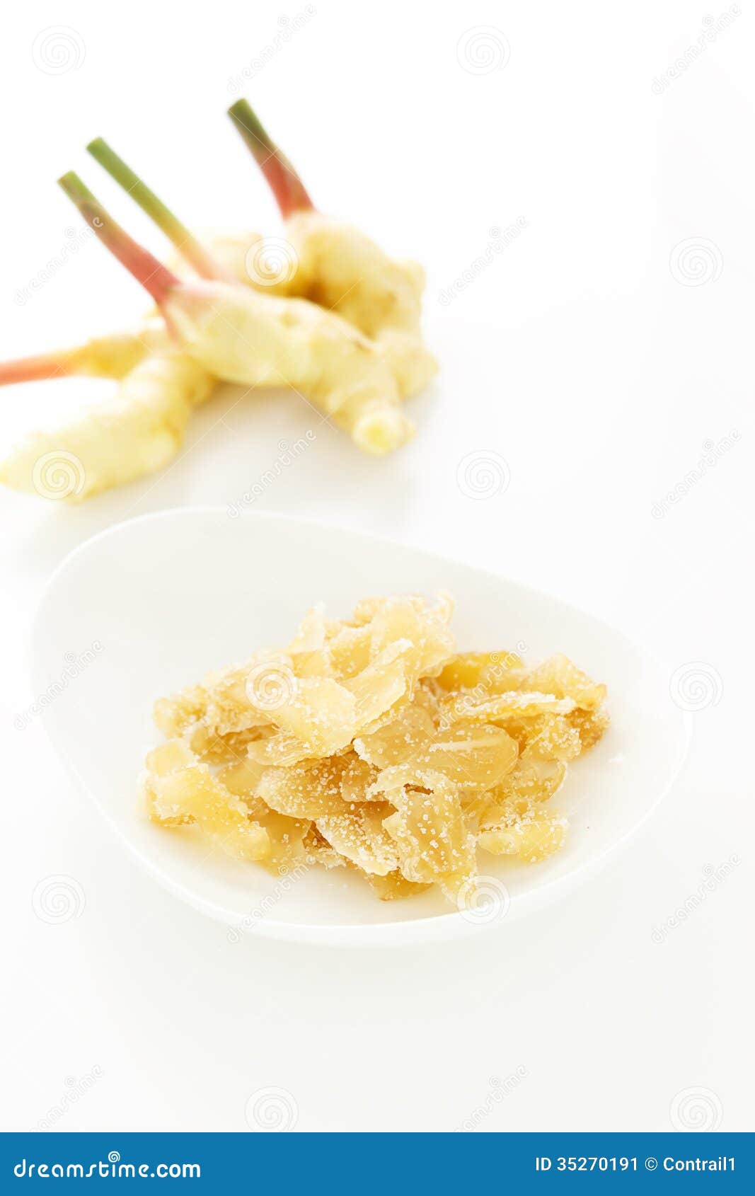 Ginger dried chips stock image. Image of brown, sugar 35270191