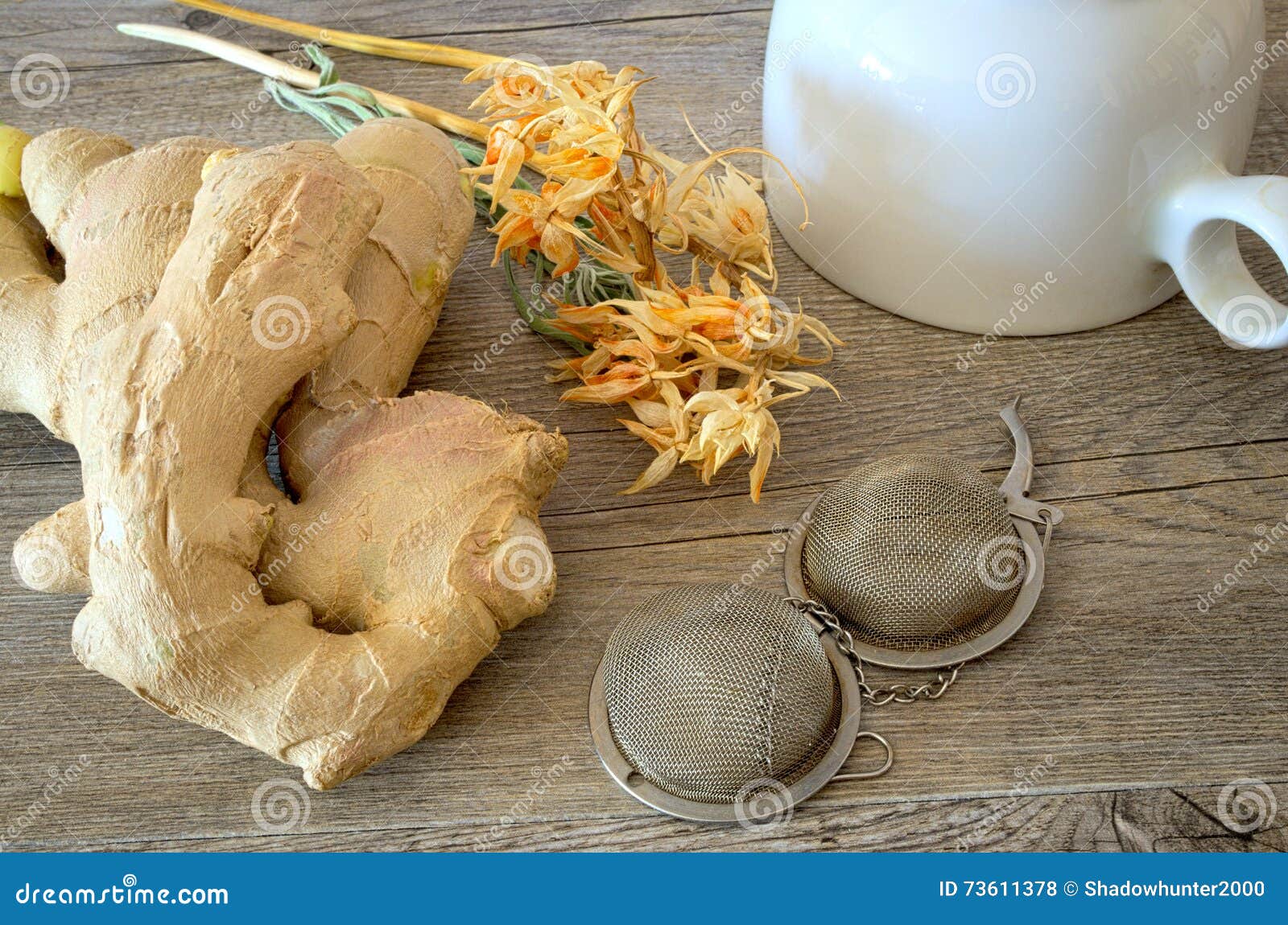 Ginger Drink with Dry Herbs Stock Photo Image of closeup, herbal
