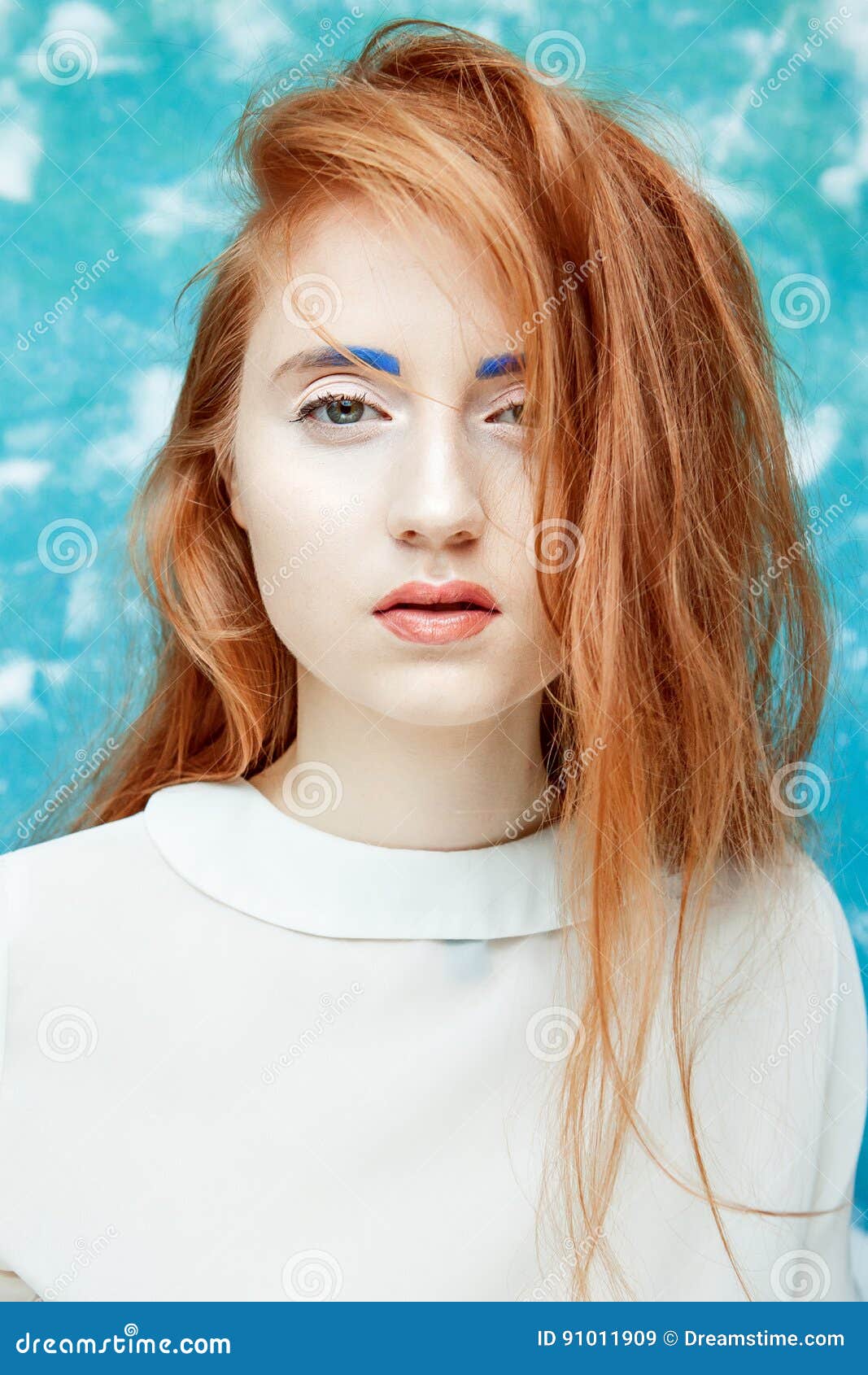 Ginger Hair Beauty Makeup Stock Image Image Of Woman 91011909