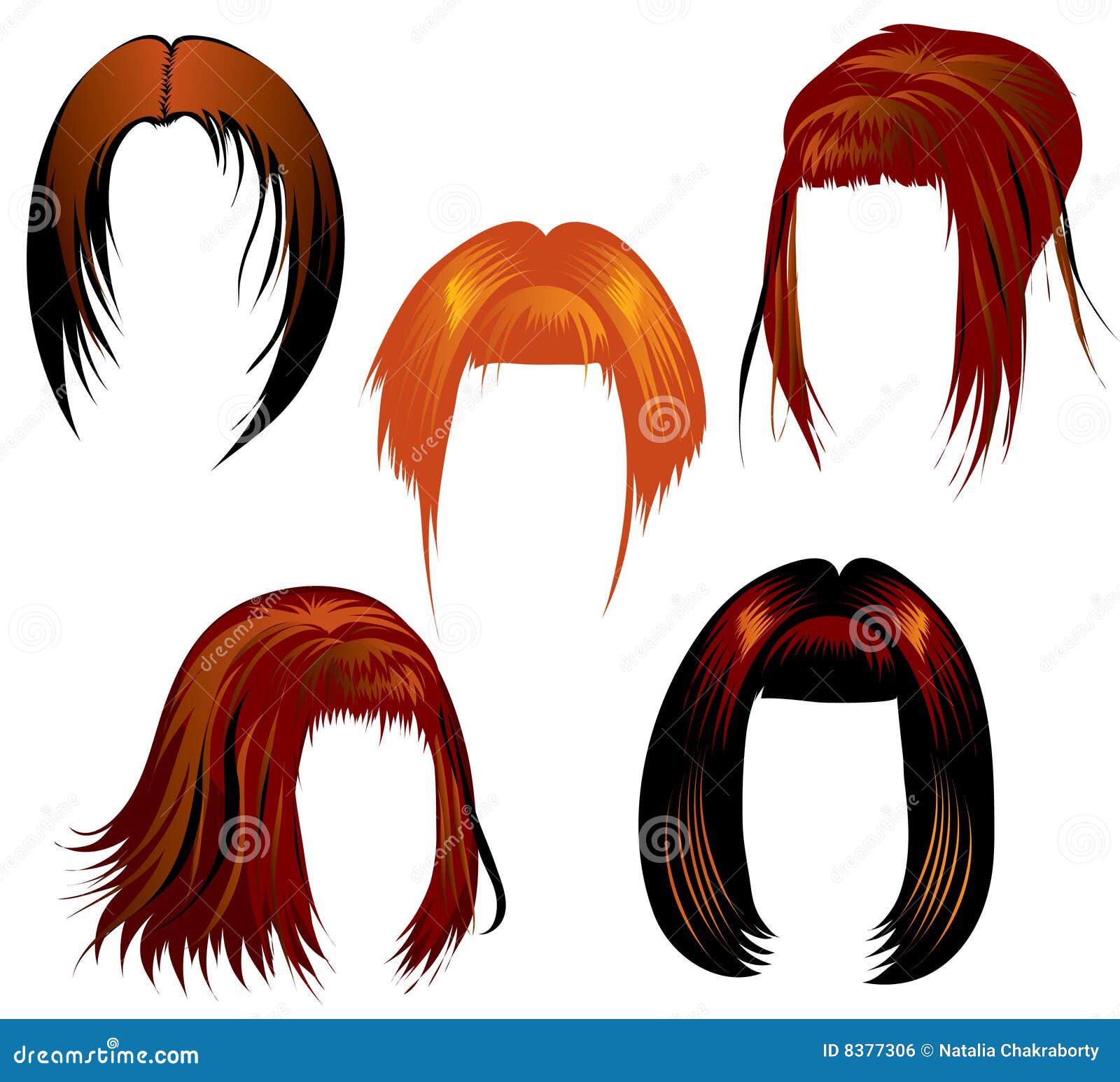 Ginger hair styling stock vector. Illustration of styling 8377306