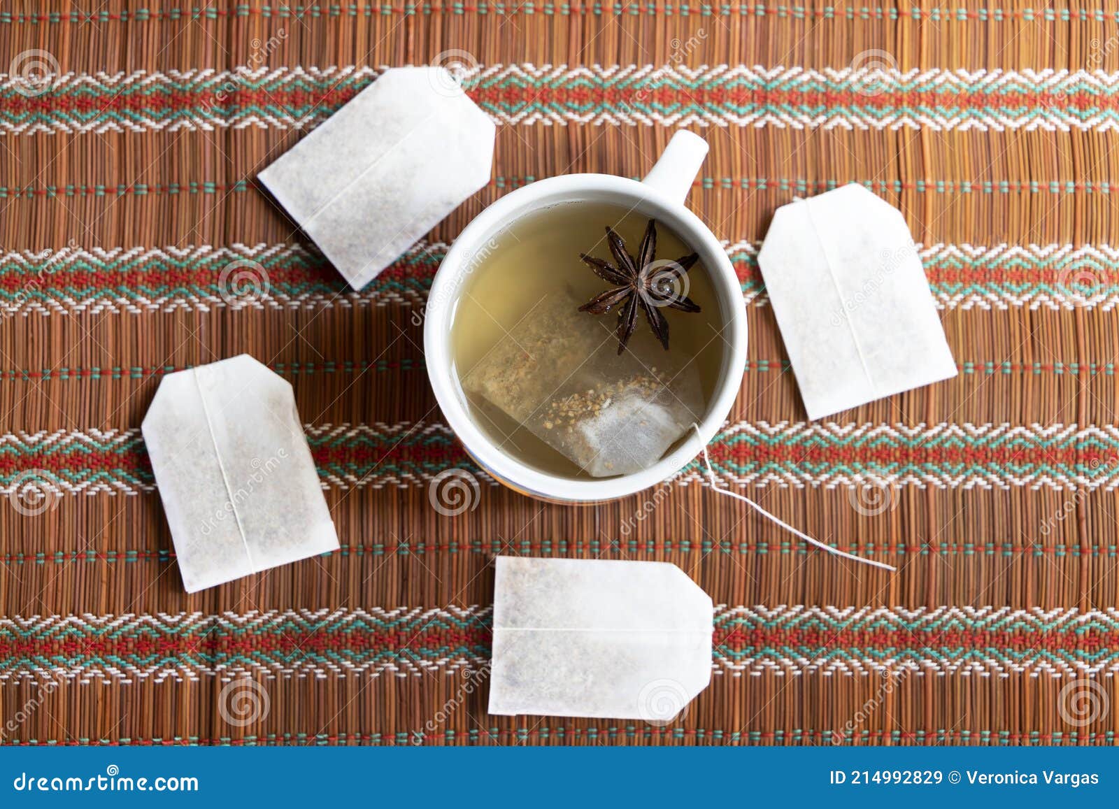 Ginger Infusion with Sachets Around Stock Image Image of home, back