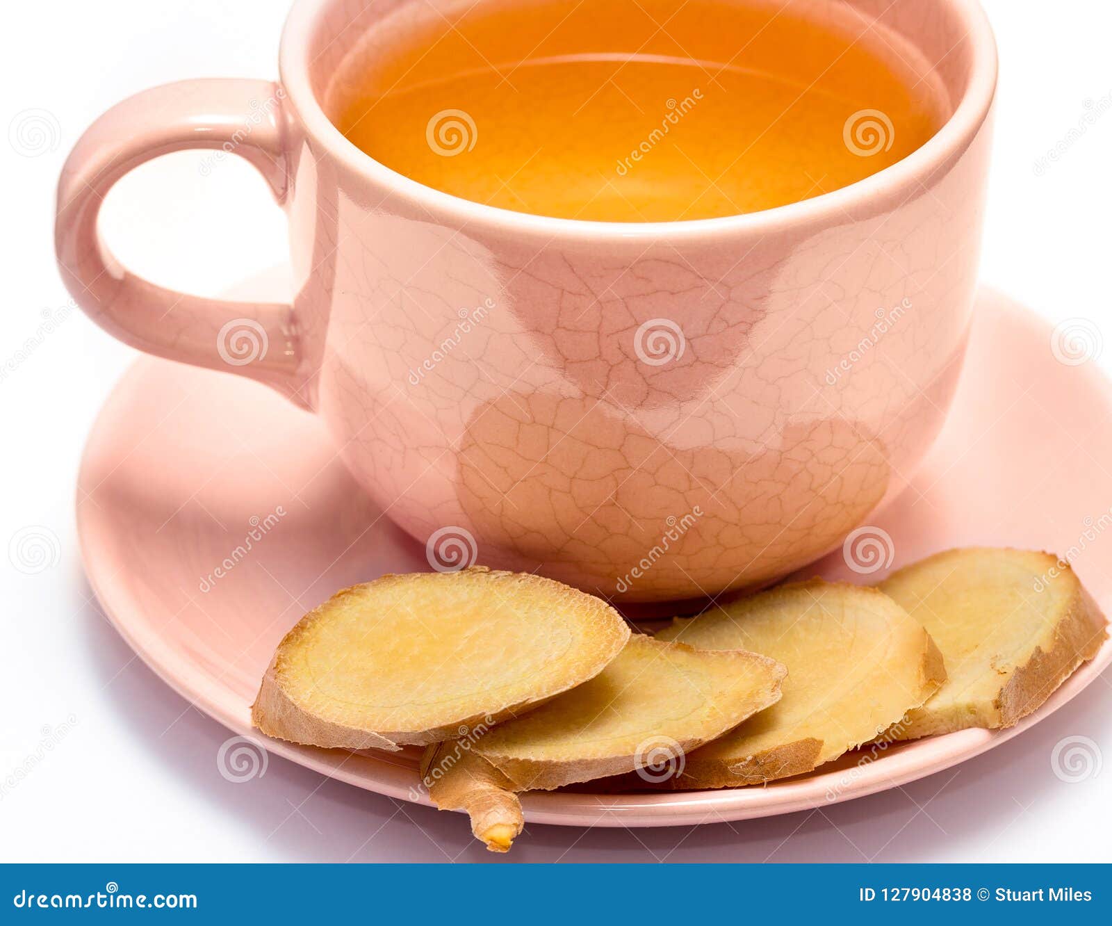 Ginger Tea Cup Means Drink Refreshments and Herbals Stock Photo Image