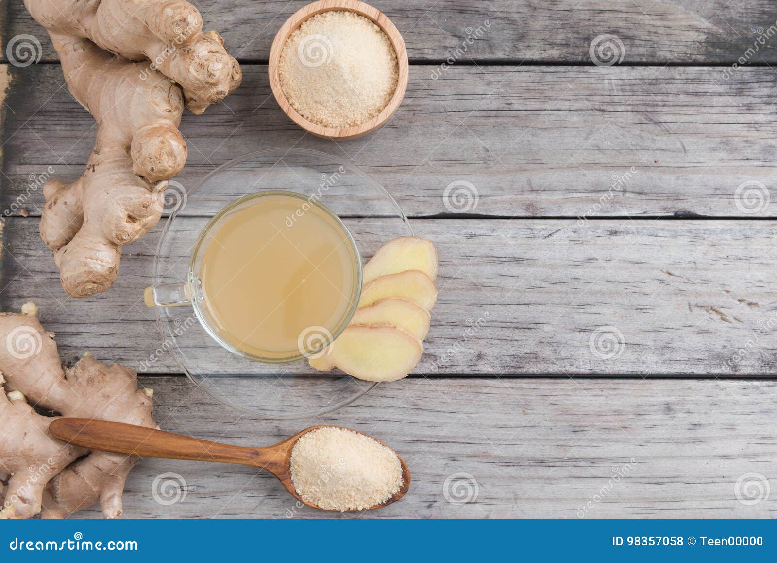 Ginger Tea from Ground Ginger and Honey Stock Photo Image of medicine