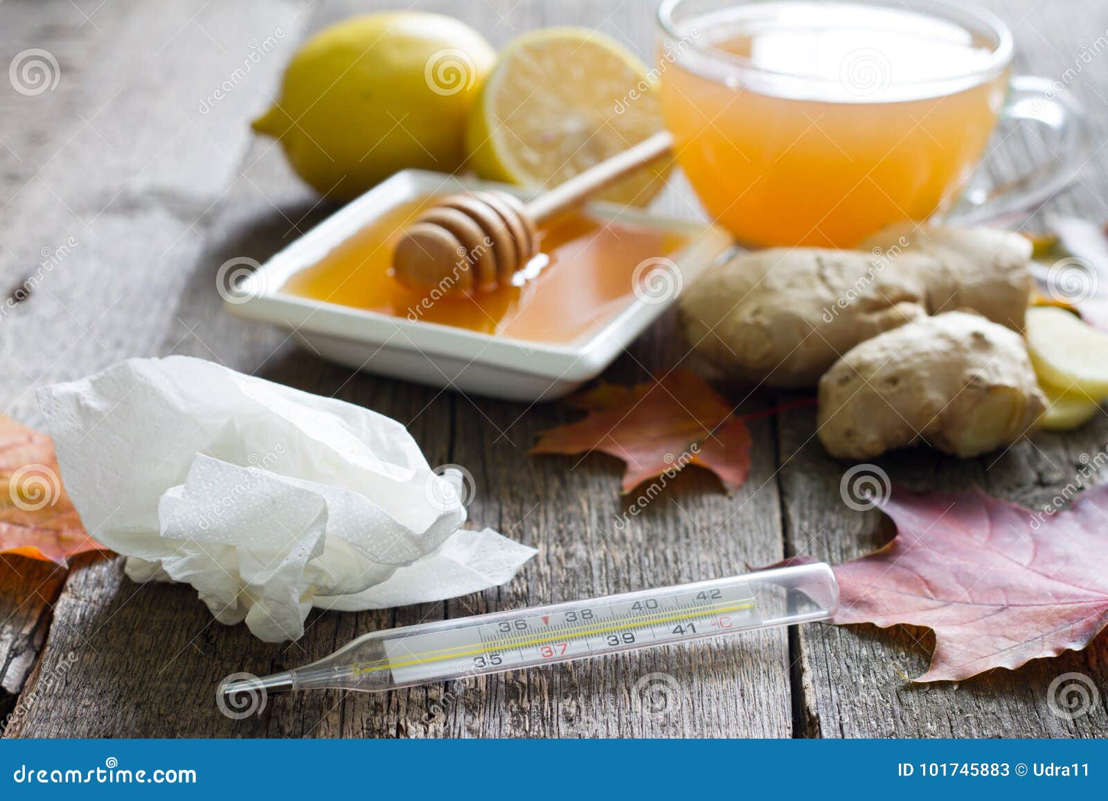 Ginger Tea Infusion with Lemon and Honey Immunity on Flu Cold Concept Stock Image Image of