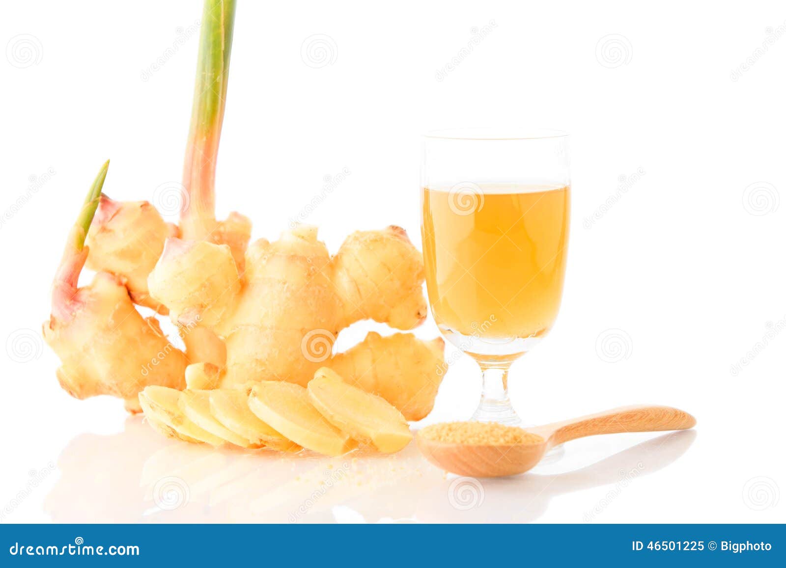 Ginger tea on white stock image. Image of blackberry 46501225