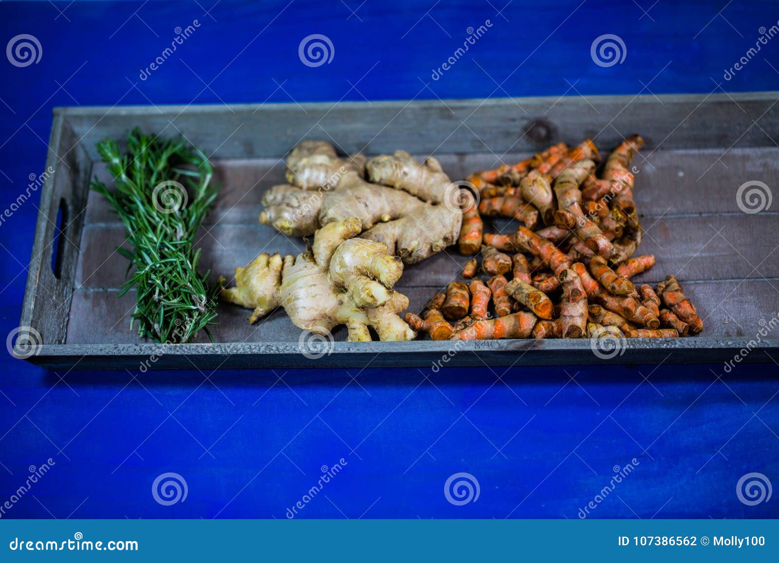 Ginger and Turmeric on Tray Stock Photo Image of brown, cooking