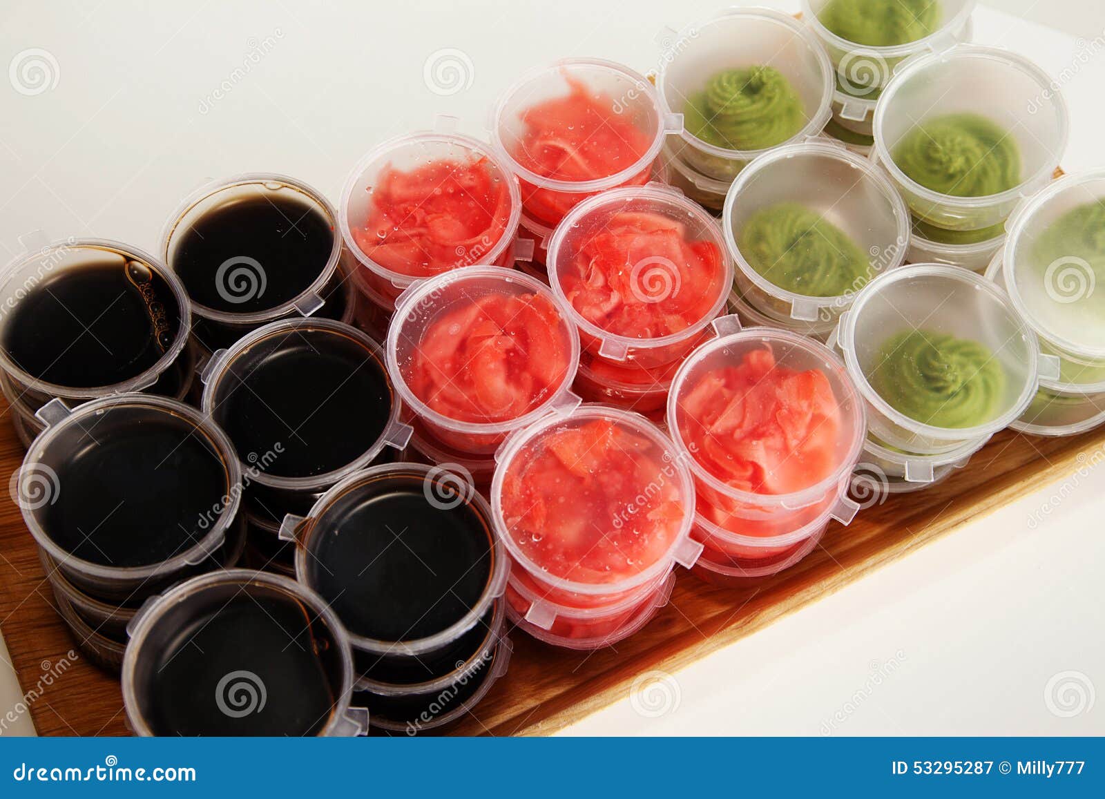 Ginger, Wasabi, Soy Sauce for Sushi Stock Image Image of healthy