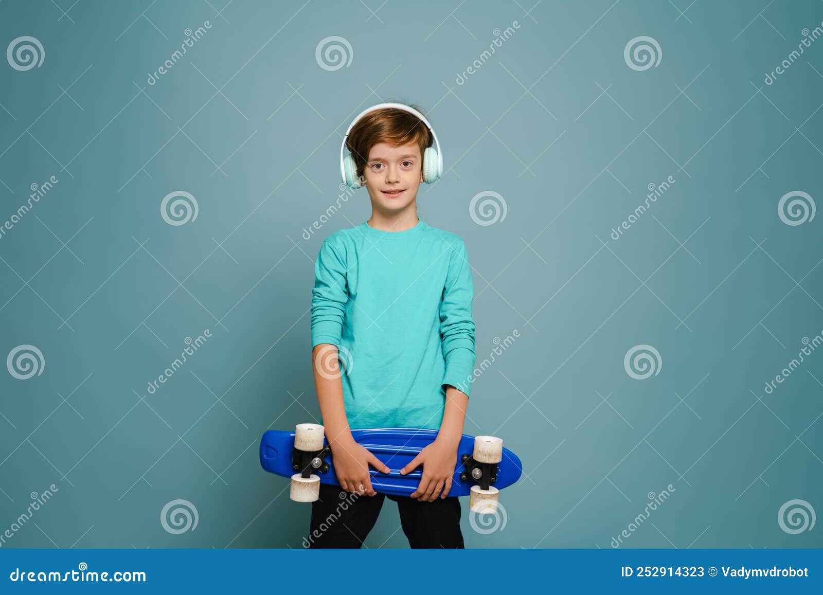 Blue-haired boy wearing headphones - wide 6