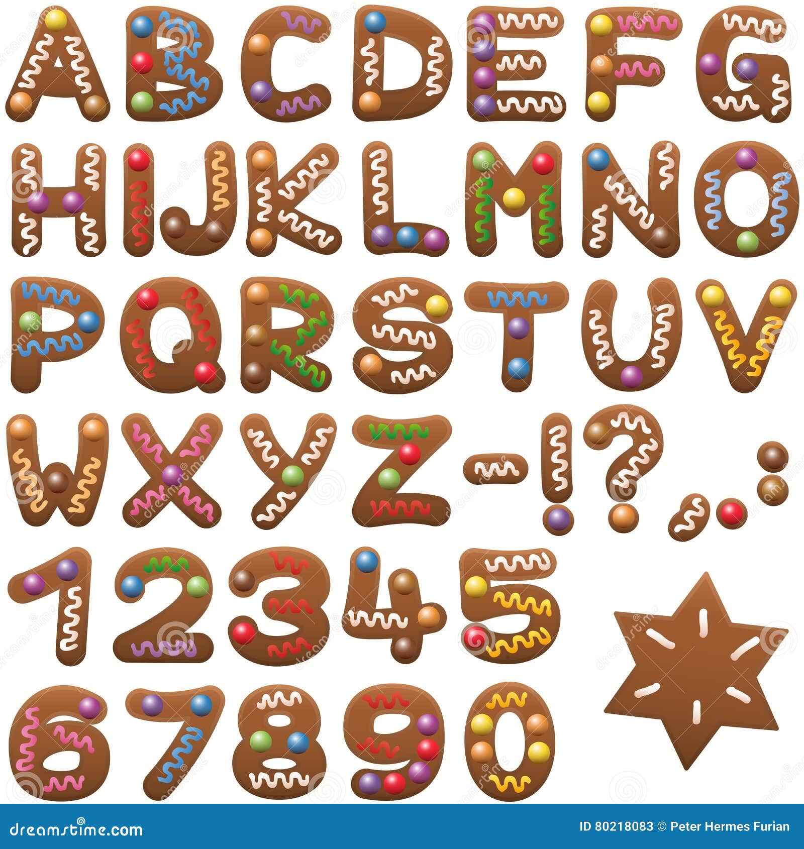 Gingerbread Alphabet Letters Font Stock Vector - Illustration of ...