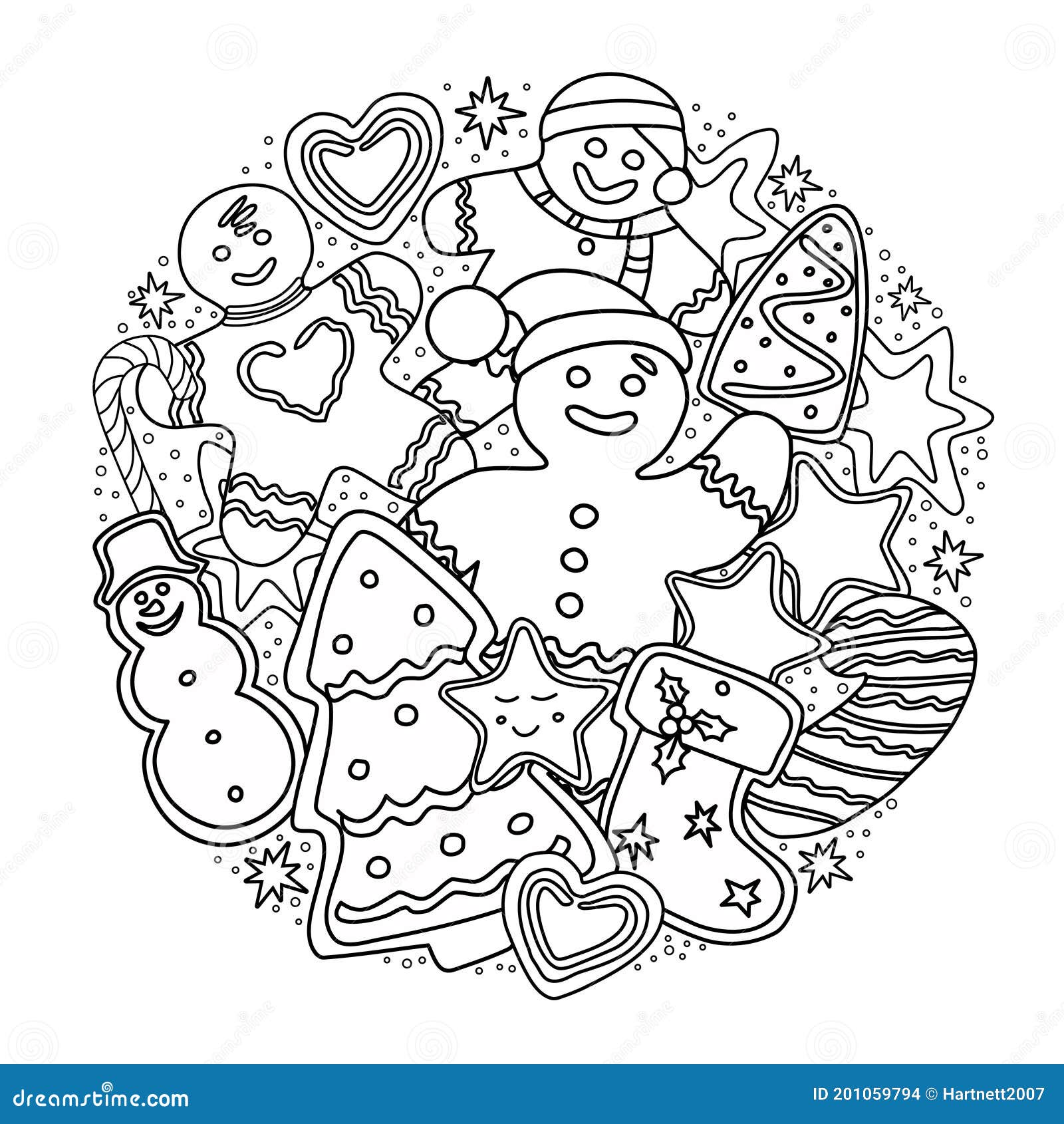 The Fox And The Gingerbread Man - Coloring Cartoon Vector ...