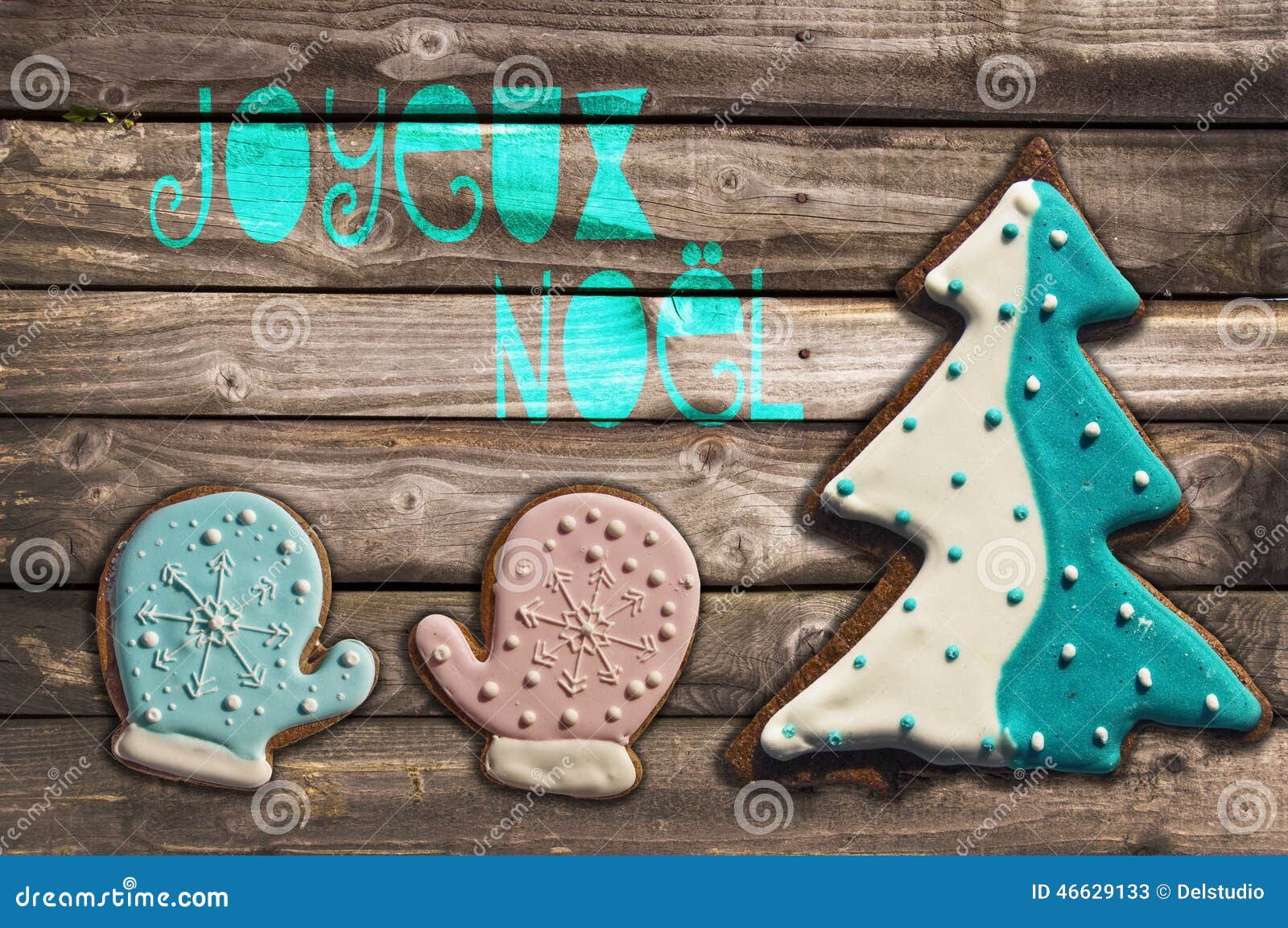 Gingerbread Cookies On Wooden Background And Text Joyeux Noel Stock Image - Image of wooden ...
