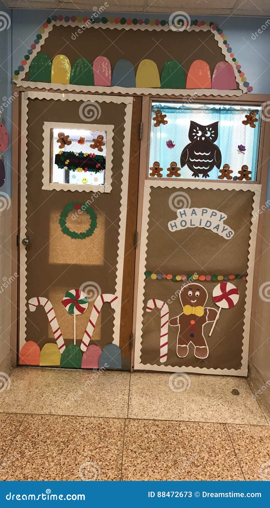 Gingerbread door stock image. Image of brown, candy, lollipops 88472673