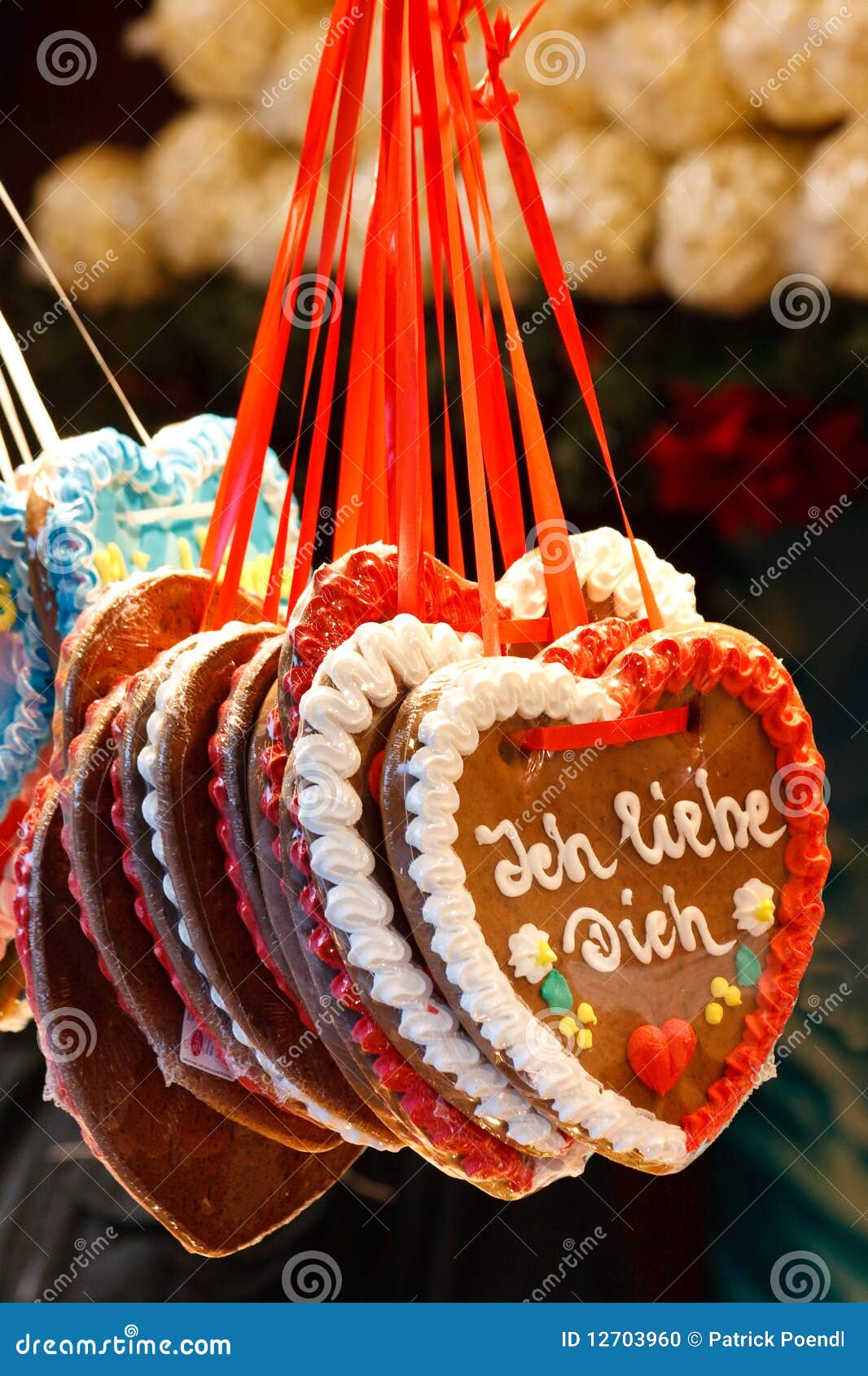 Gingerbread Heart (Lebkuchenherz) &amp;#39;I Love You&amp;#39; Stock Photo - Image ...