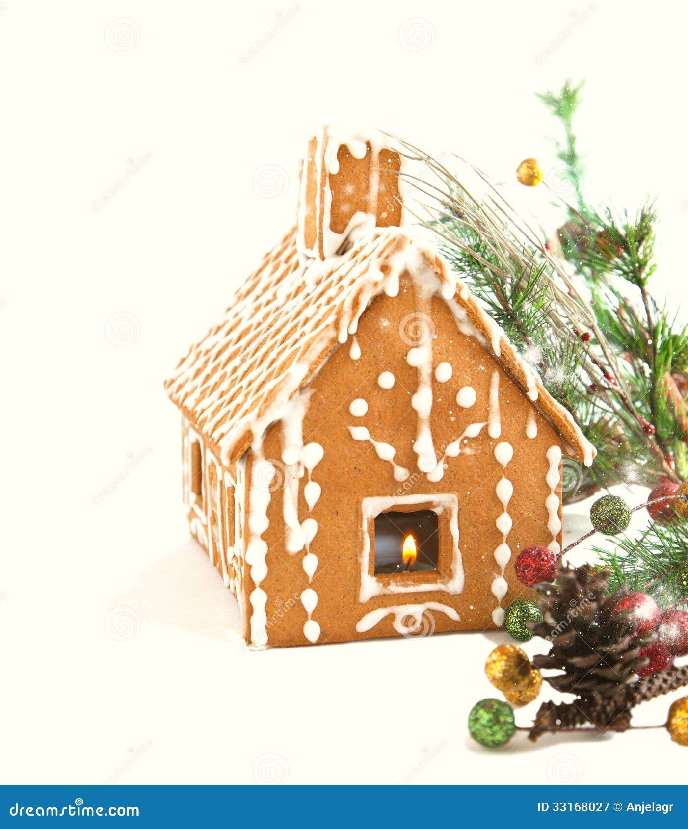 Gingerbread House With Christmas Decoration Stock Image Image of