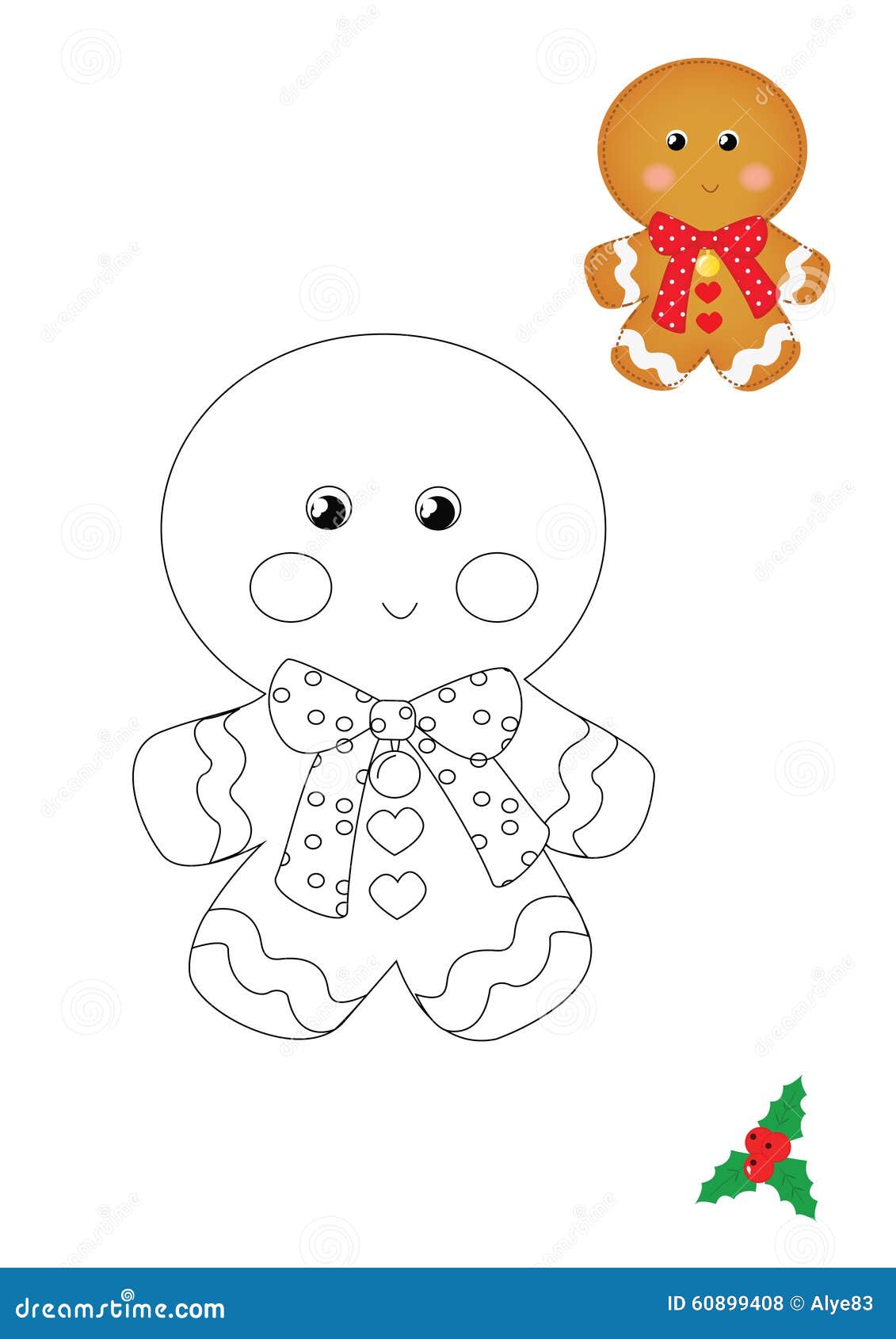 Gingerbread Man Colouring - Bilscreen