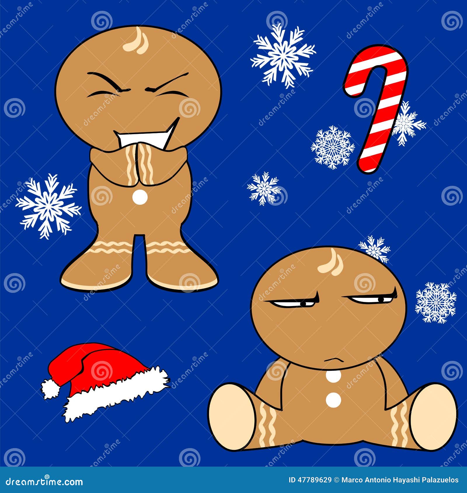 gingerman cartoon xmas set9