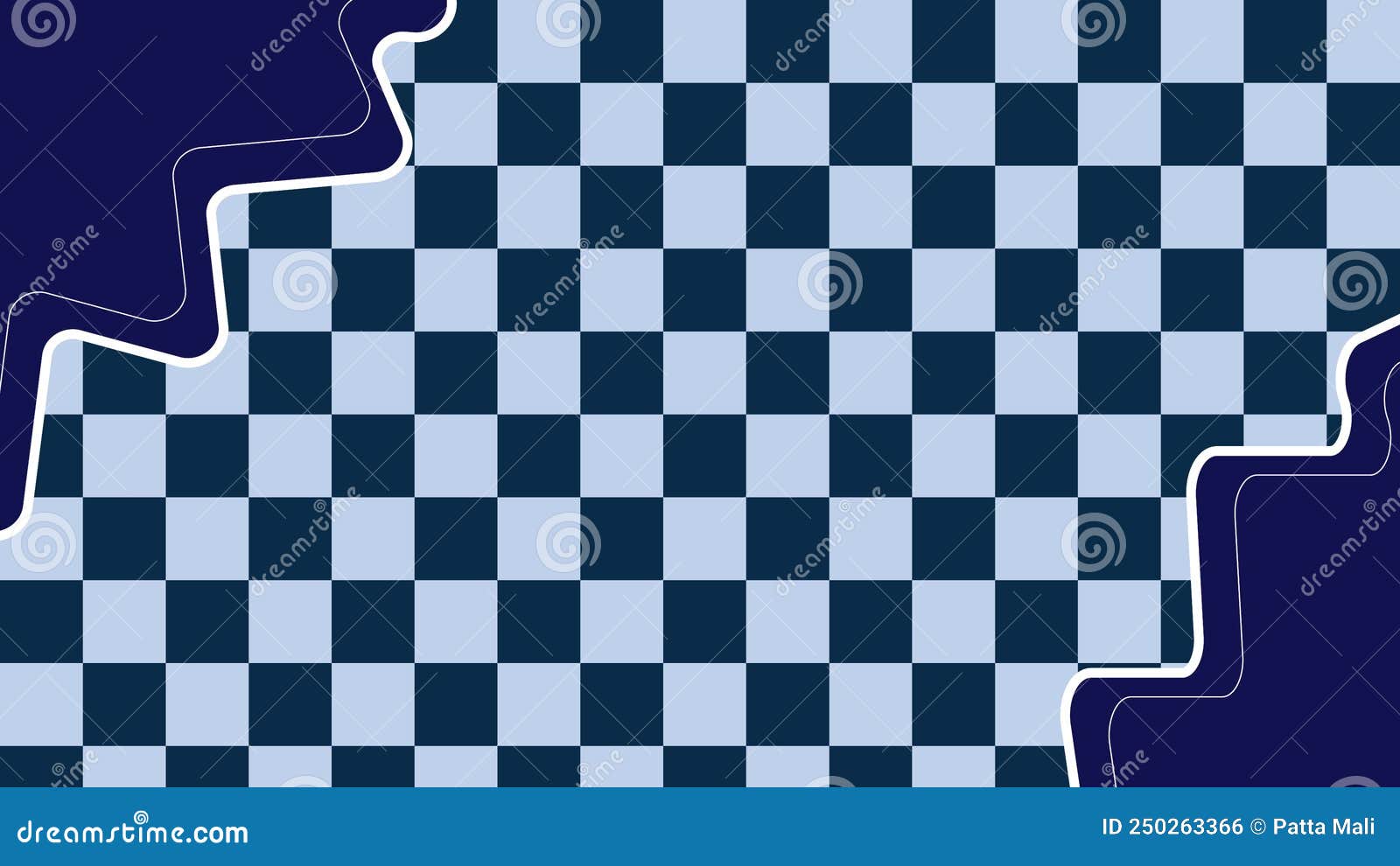 Ilustração de fundo de xadrez de xadrez azul pastel bonito e