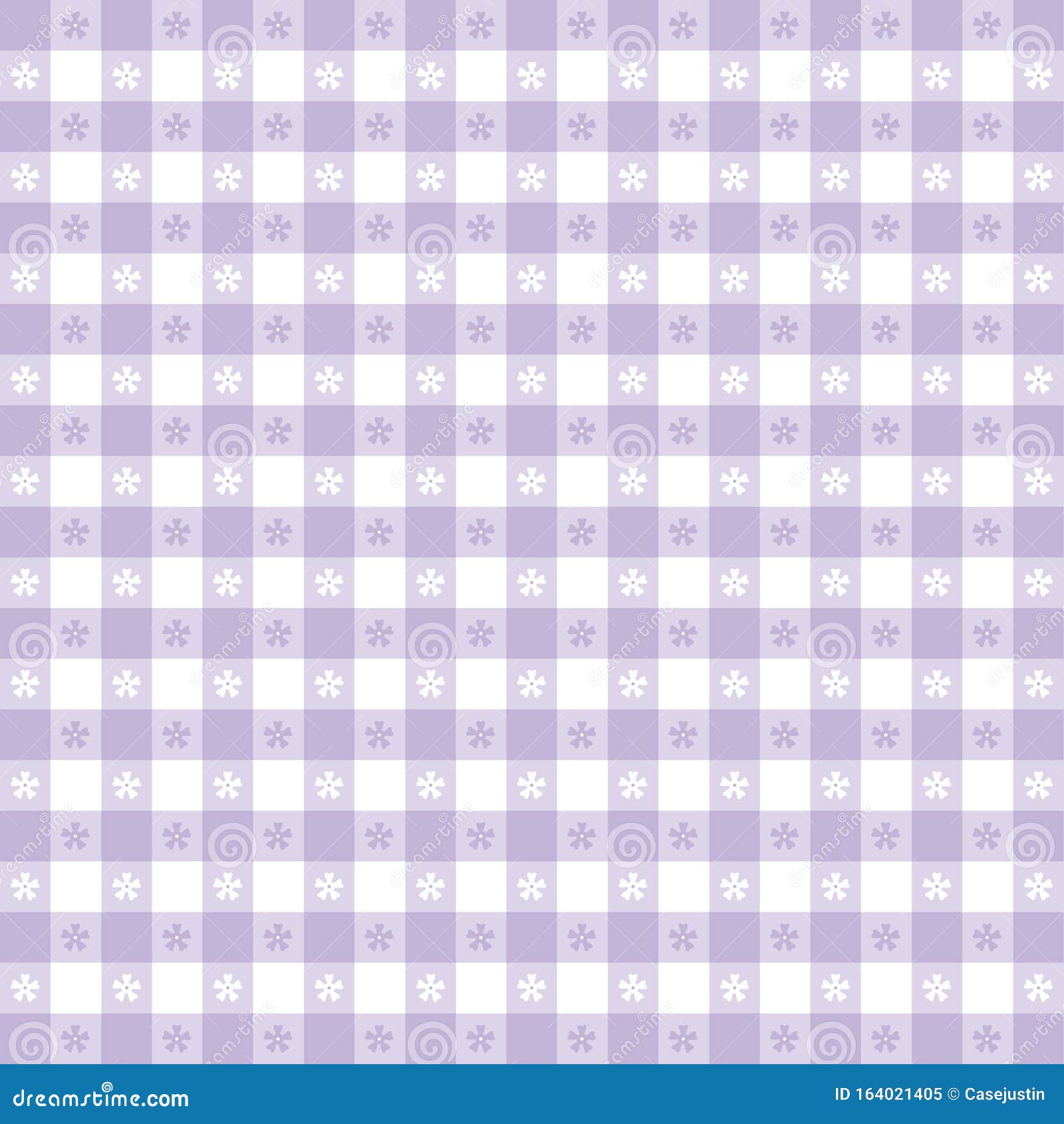 Gingham Tablecloth Seamless Pattern, Pastel Lavender Stock Vector