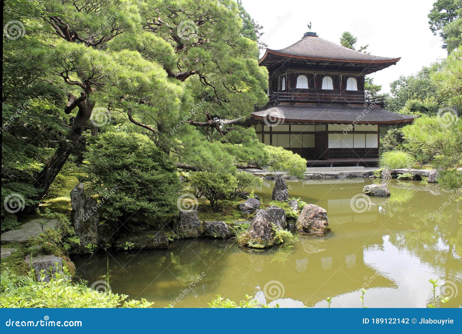 ginkaku-ji or jisho-ji, also known as temple of the silver pavilion in kyoto