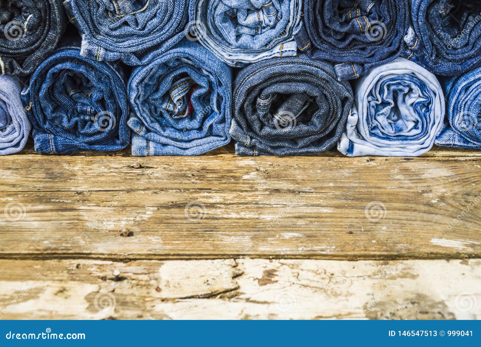 Gins, Denim of Different Blue Shades. Stock Image - Image of trousers ...
