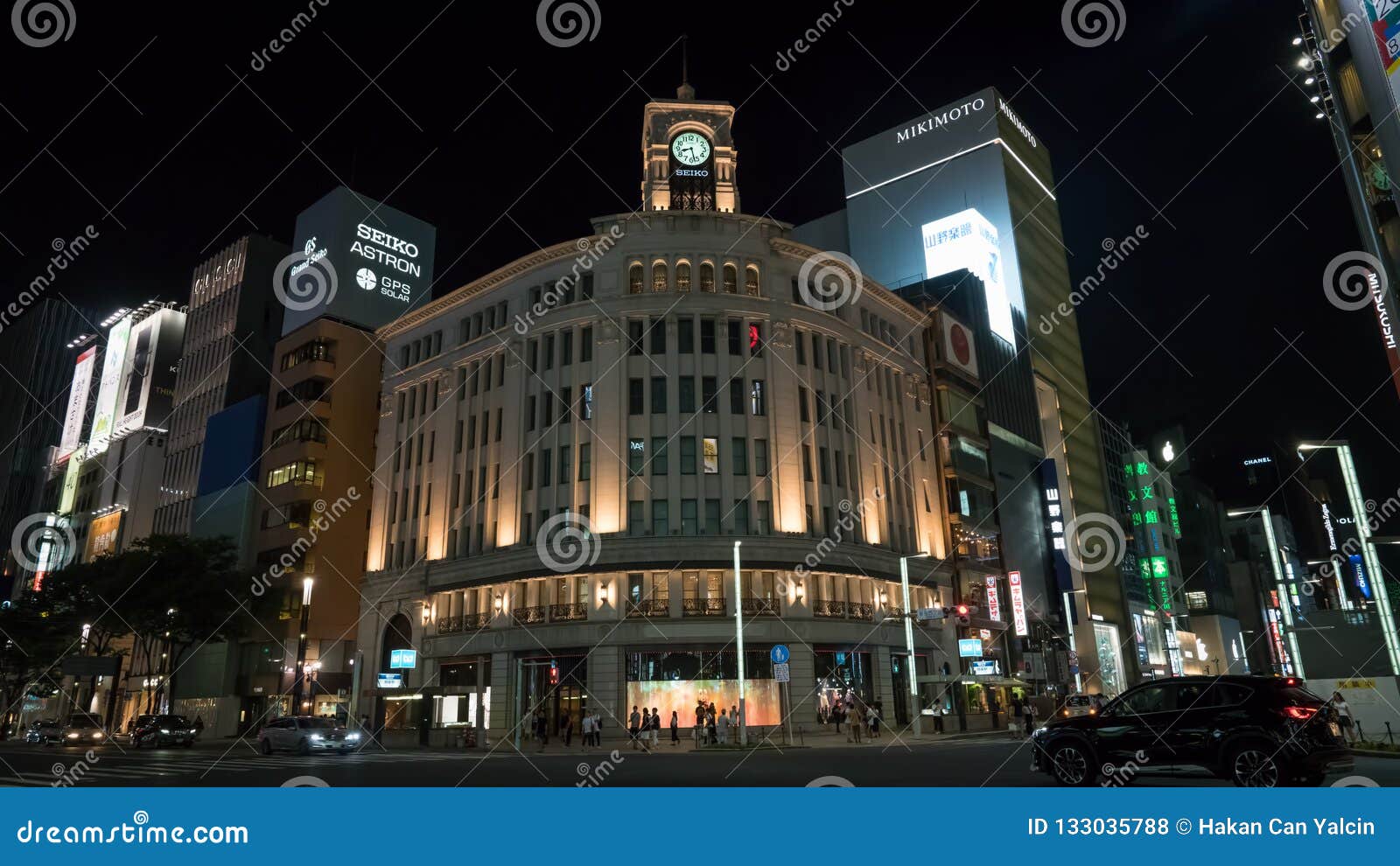 Ginza Seiko Clock Tower, Ginza District in Tokyo, Japan Editorial Stock  Photo - Image of architecture, japanese: 133035788