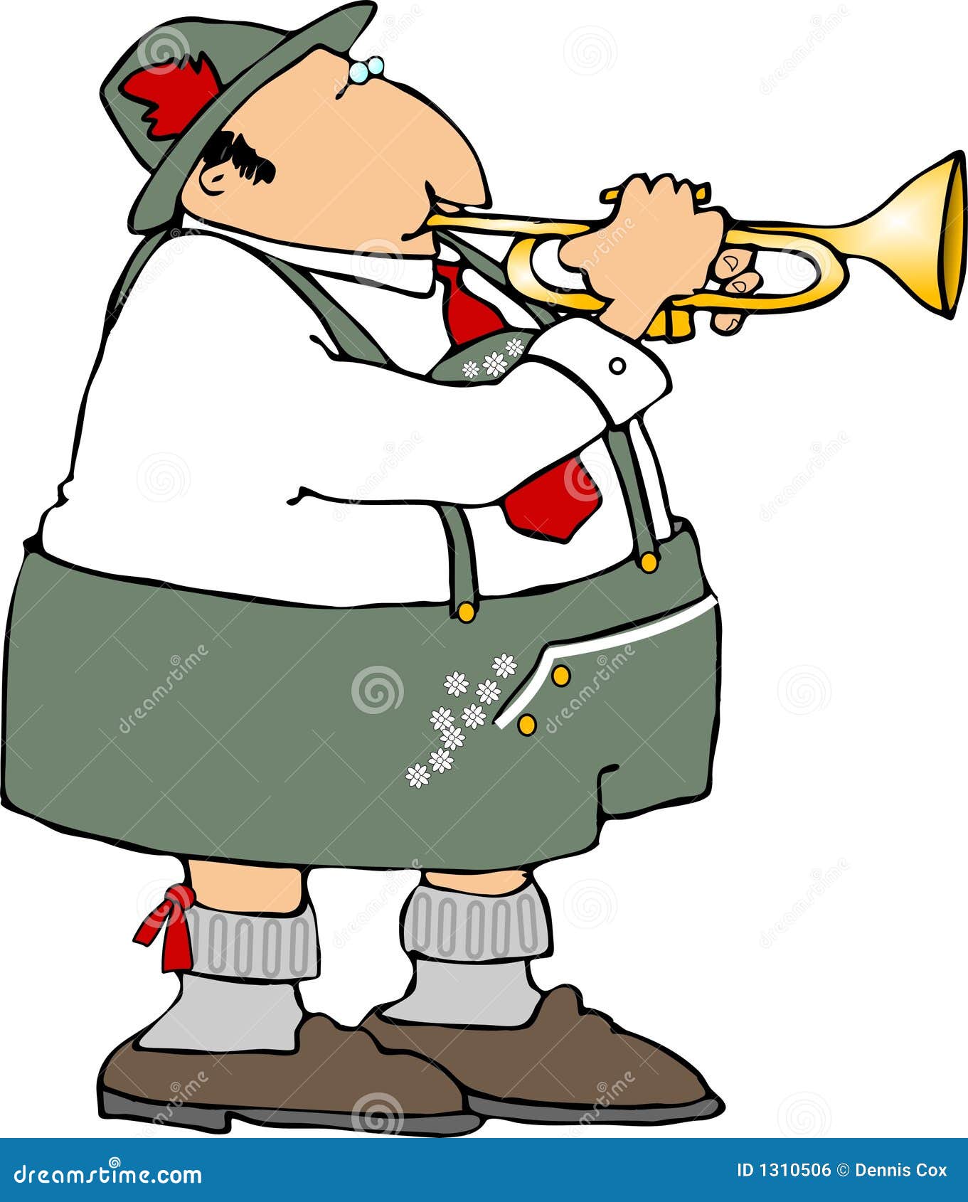 Giocatore Di Tromba Tedesco Illustrazione di Stock Illustrazione di