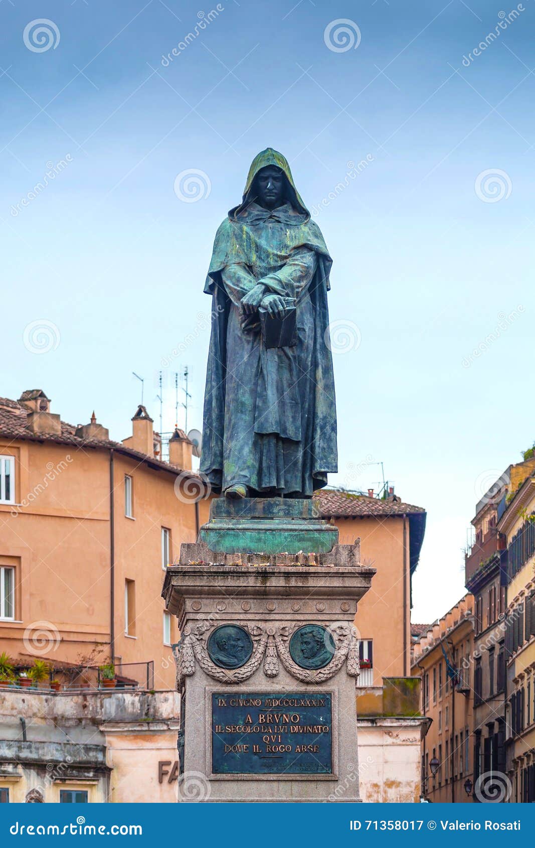 Giordano Bruno Statue In Rome Stock Image Image Of Heritage Mathematician 71358017